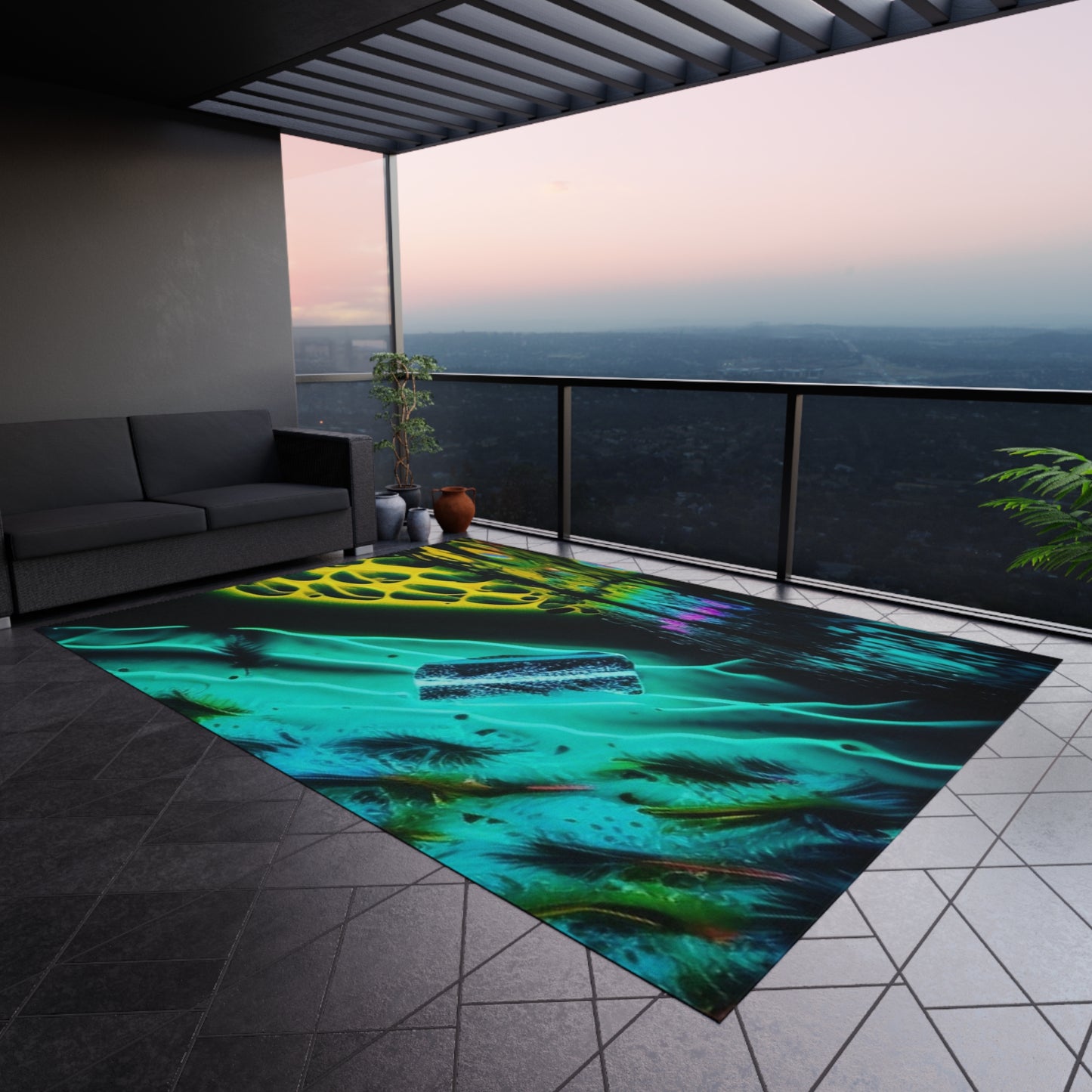 Outdoor Rug Florescent Glow 2