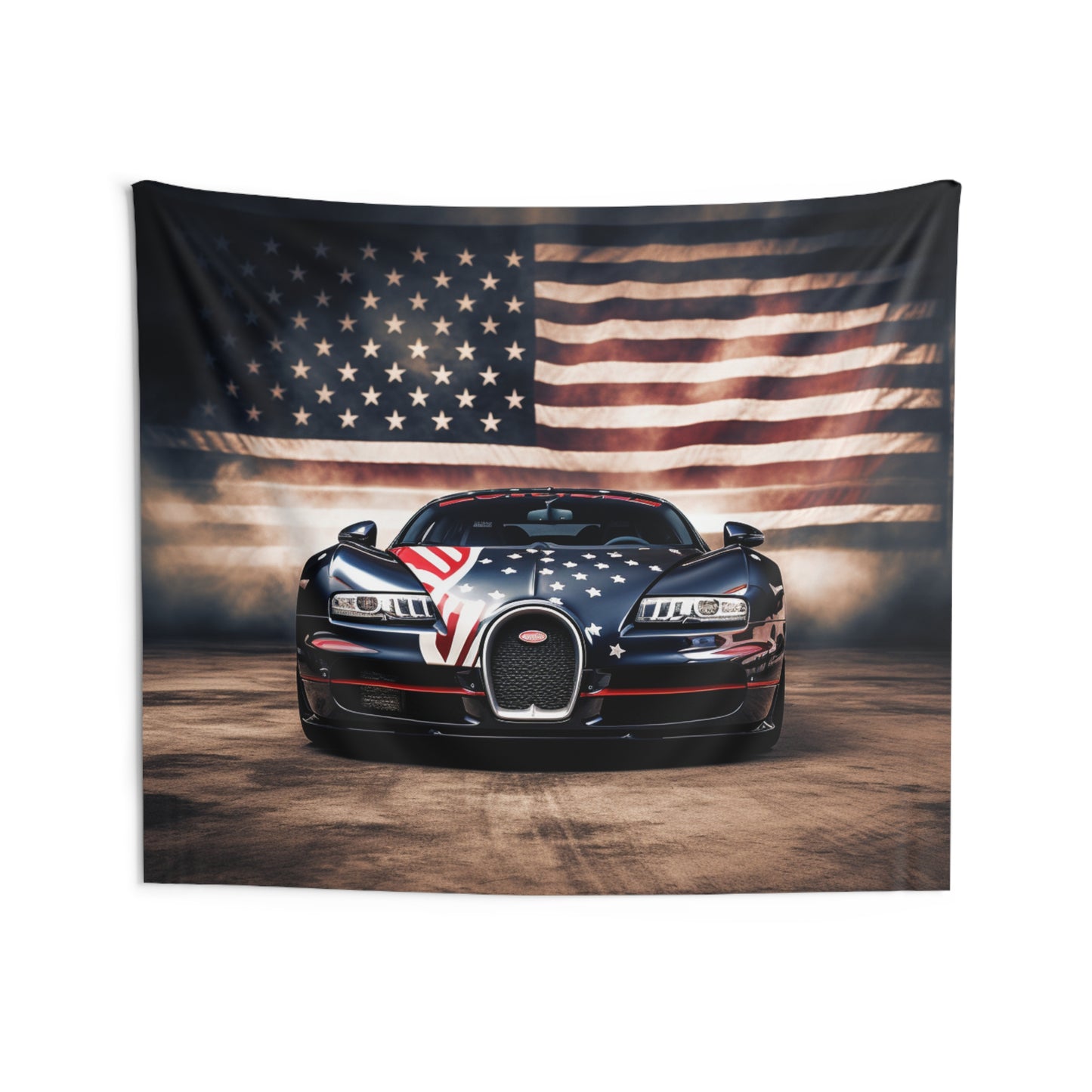 Indoor Wall Tapestries Bugatti American Flag 2
