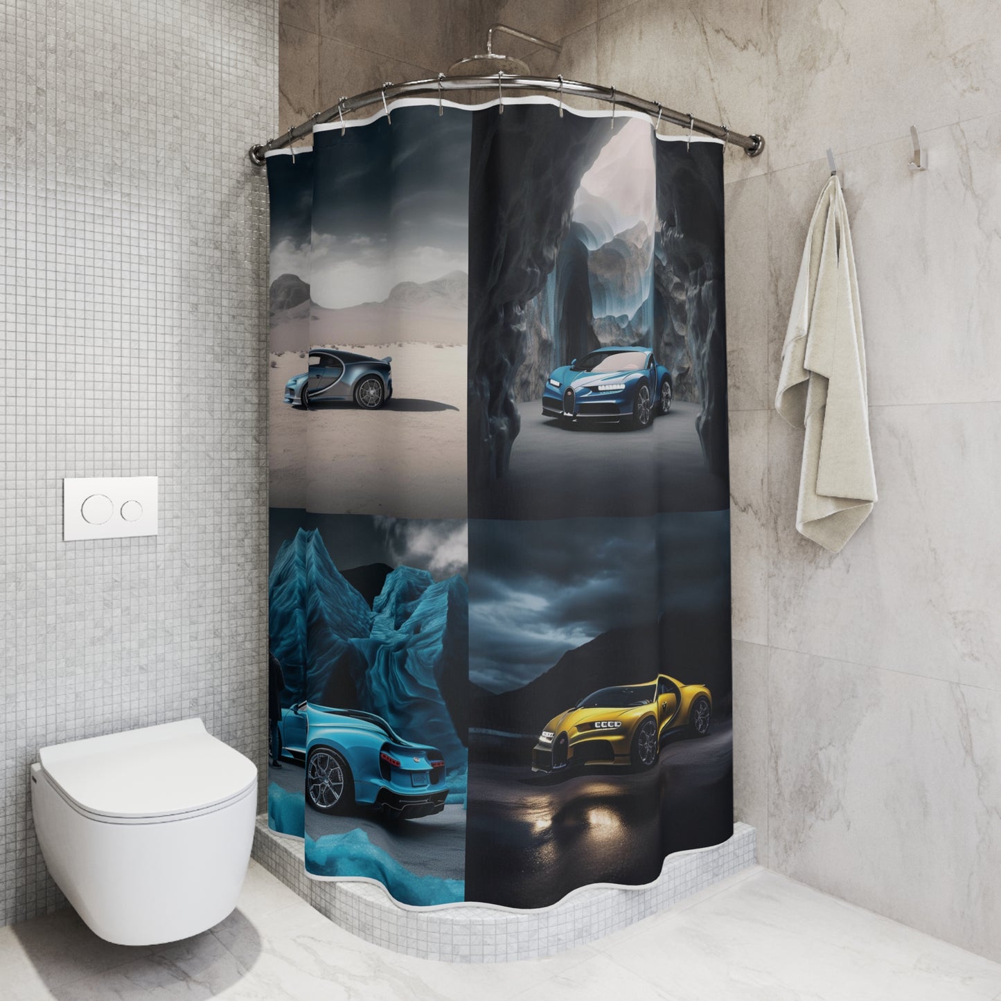 Polyester Shower Curtain Bugatti Real Look 5
