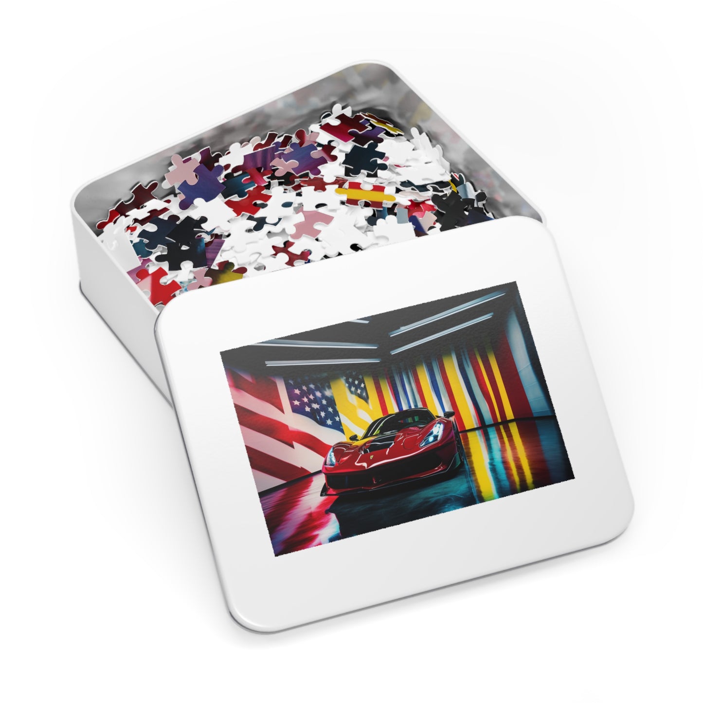 Jigsaw Puzzle (30, 110, 252, 500,1000-Piece) Macro Flag Ferrari 2