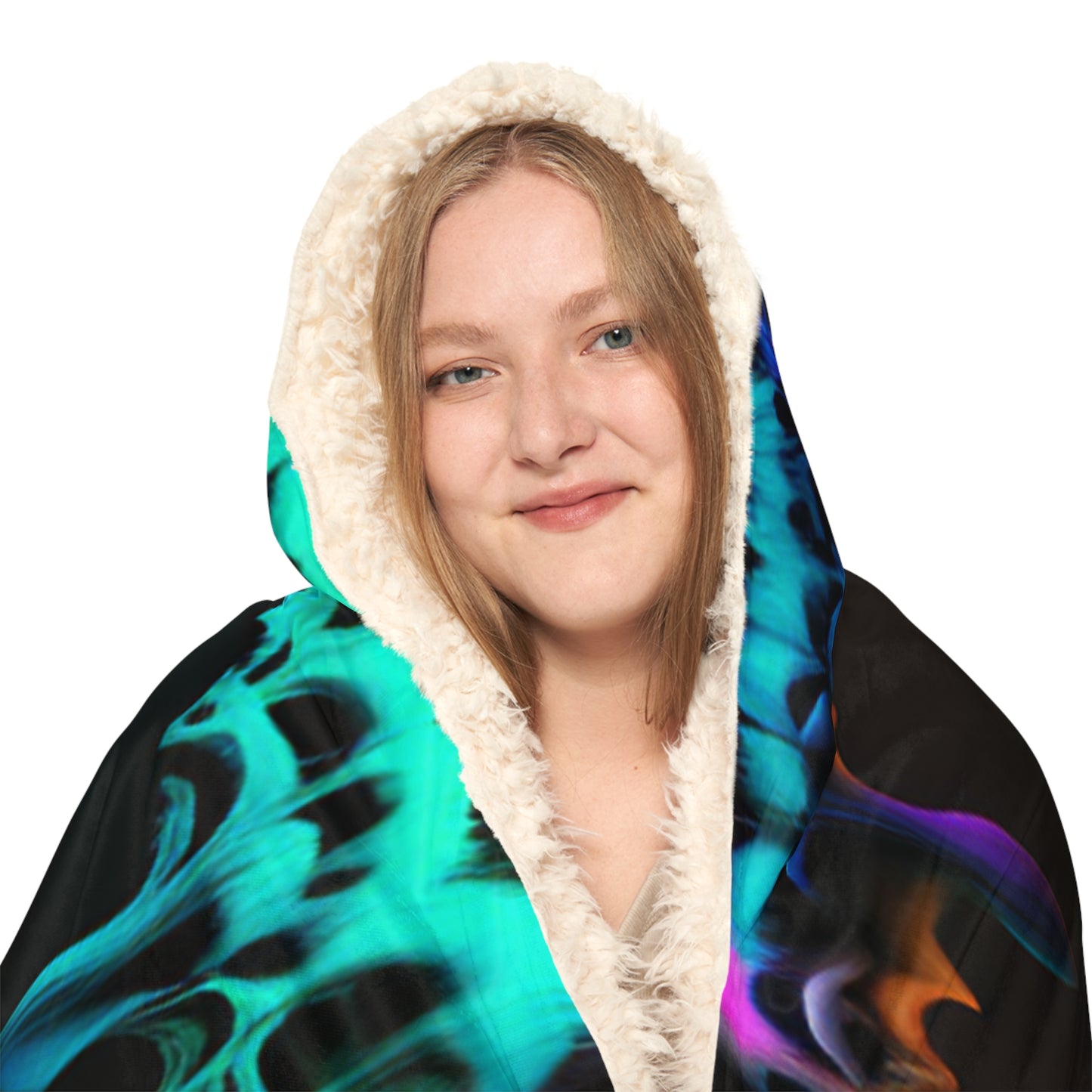 Snuggle Hooded Blanket Neon Butterfly Fusion 5