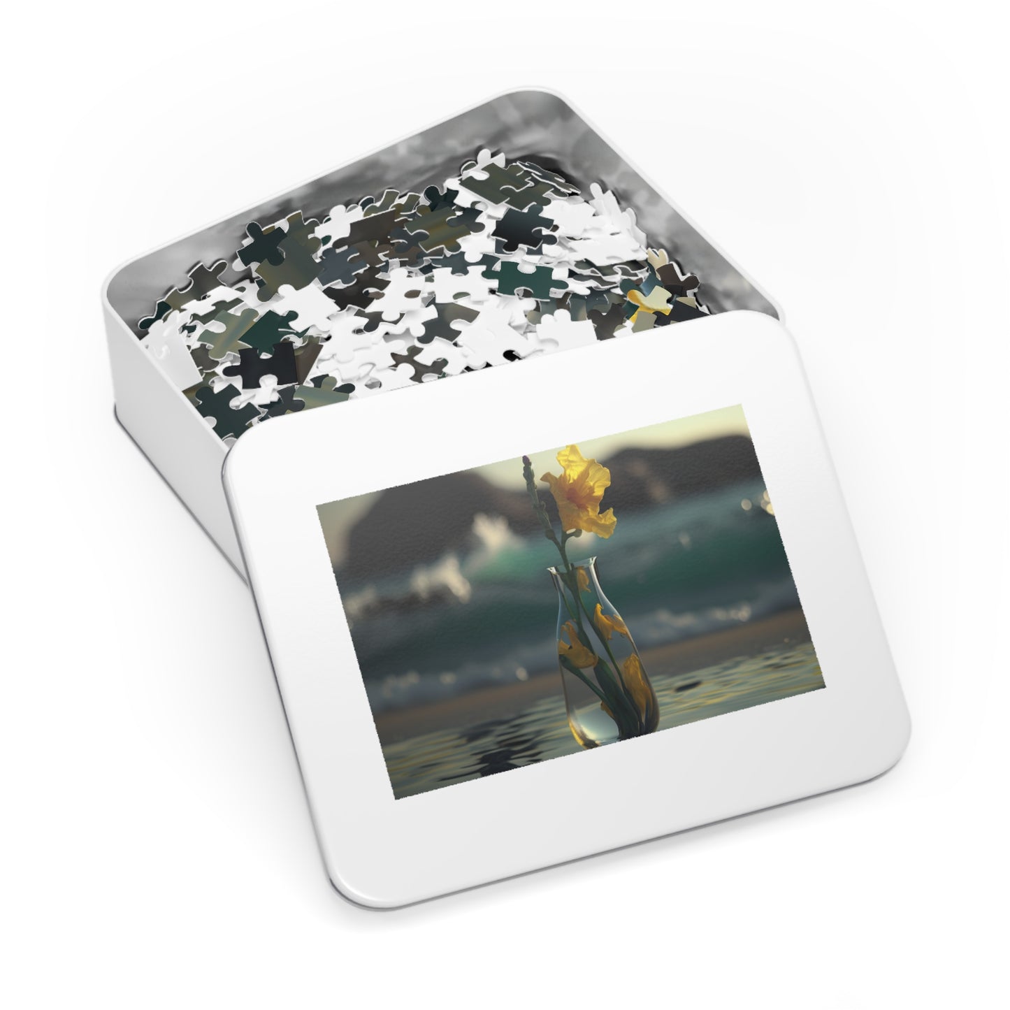 Jigsaw Puzzle (30, 110, 252, 500,1000-Piece) Yellow Gladiolus glass 2