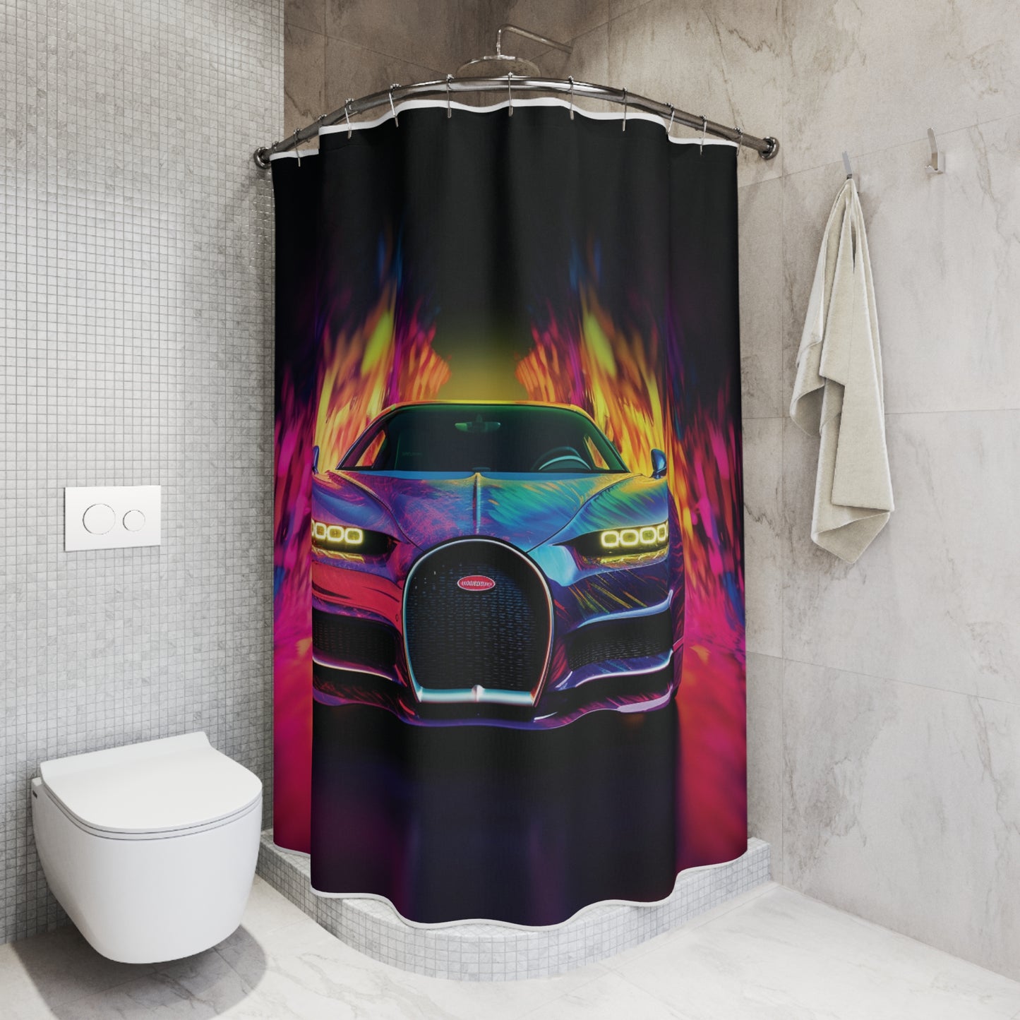 Polyester Shower Curtain Florescent Bugatti Flair 3