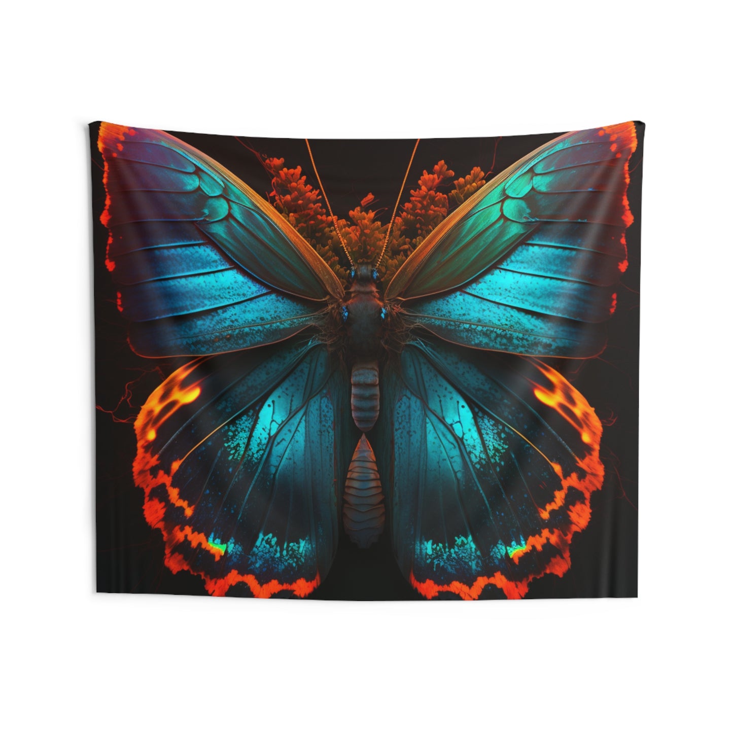Indoor Wall Tapestries Neon Butterfly Flair 3