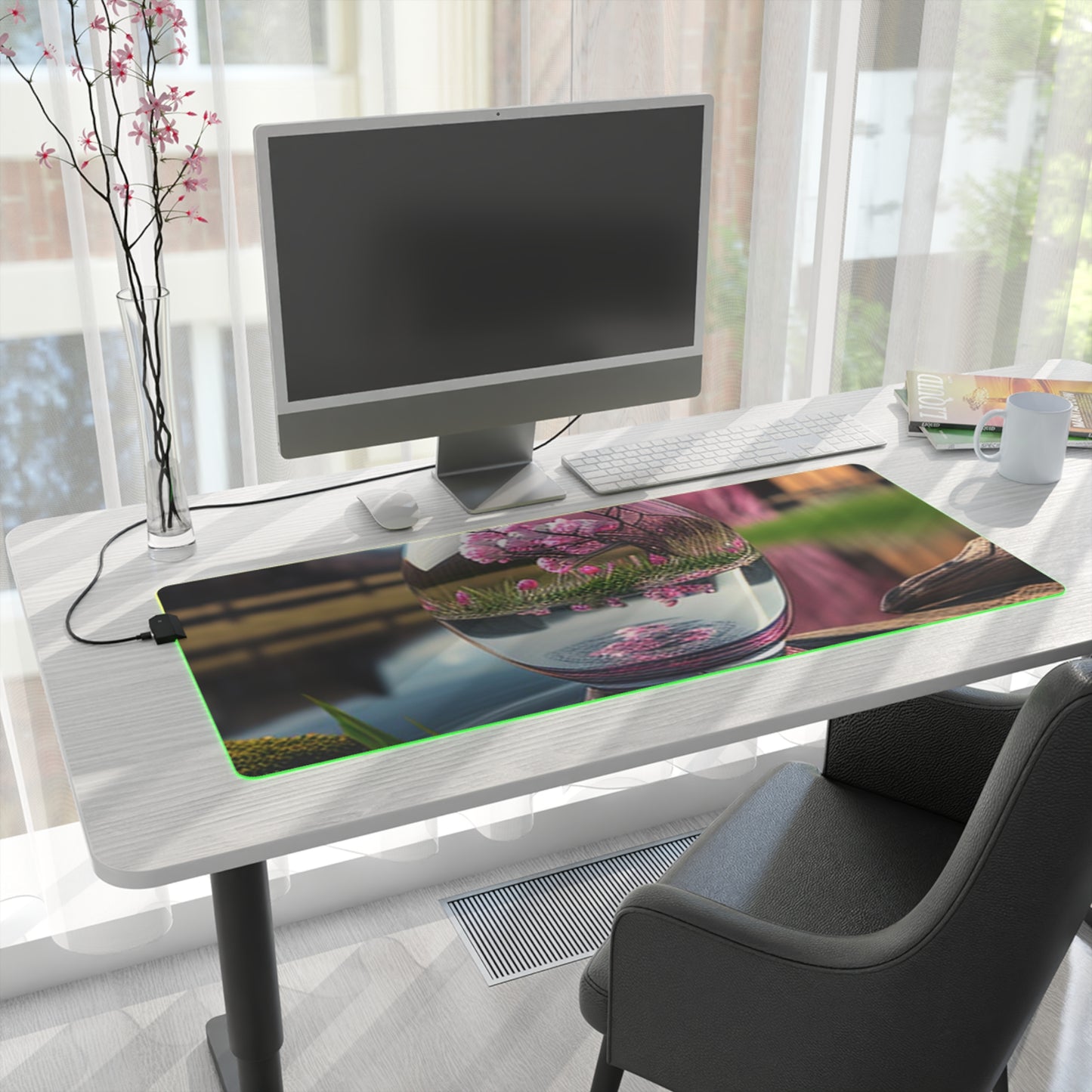 LED Gaming Mouse Pad Cherry Blossom 2