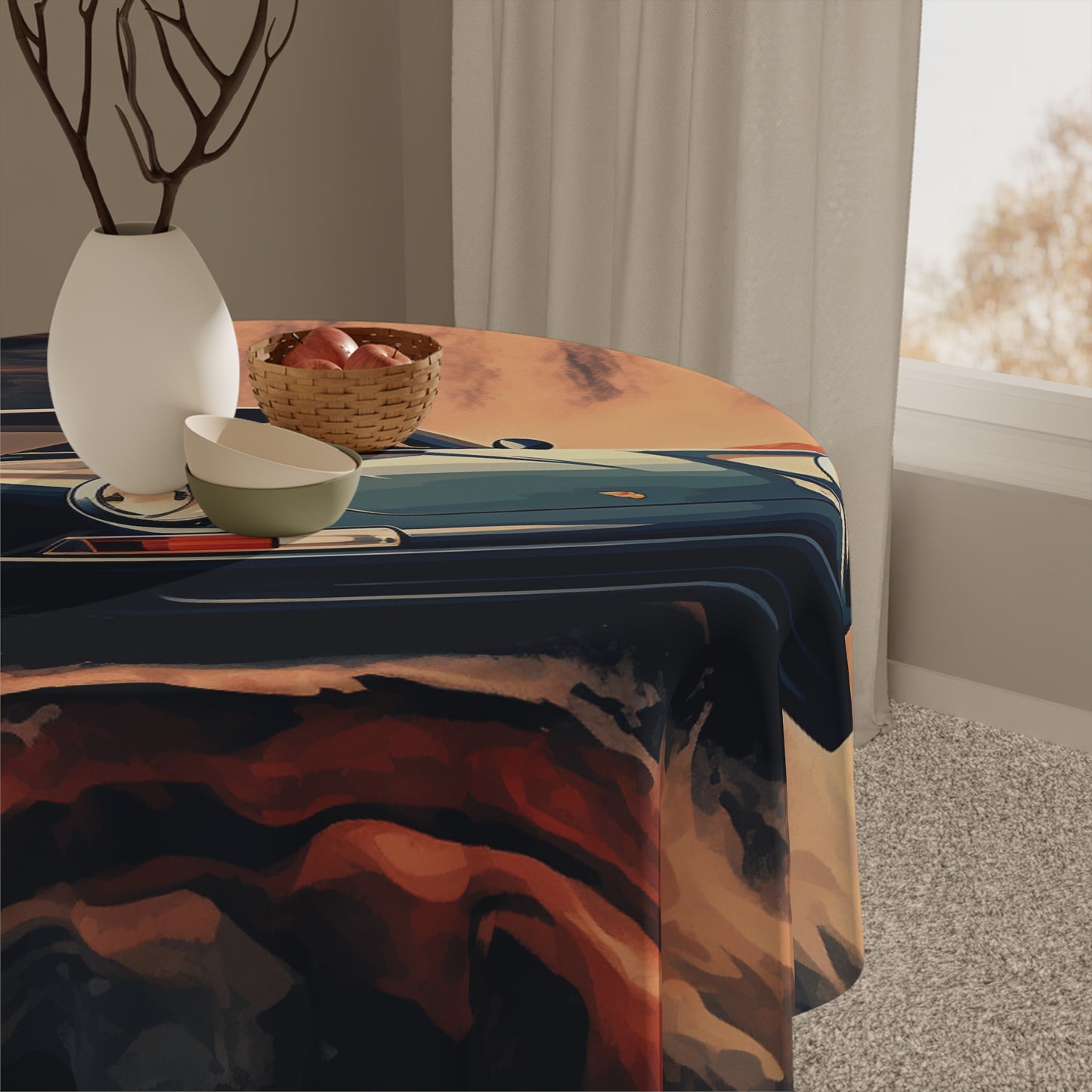 Tablecloth American Flag Porsche Abstract 3