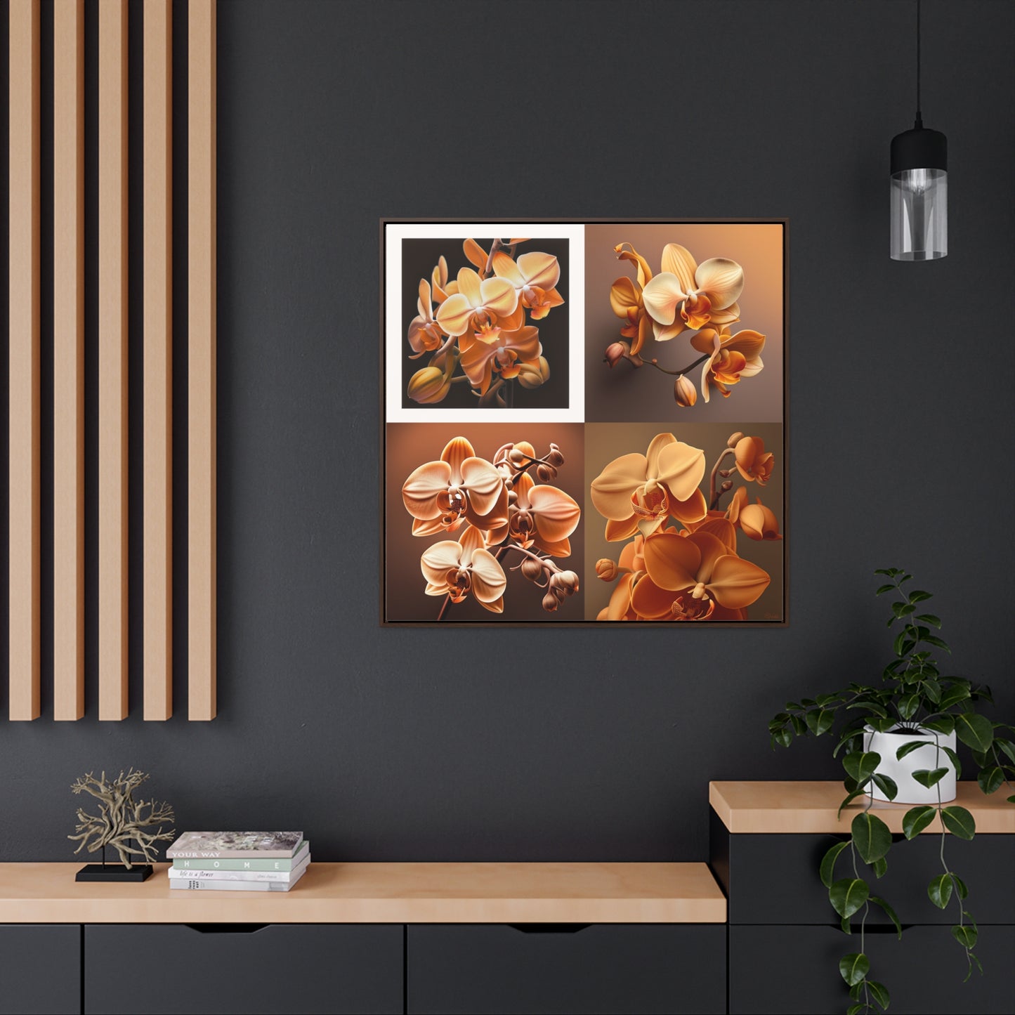 Gallery Canvas Wraps, Square Frame orchid pedals 5