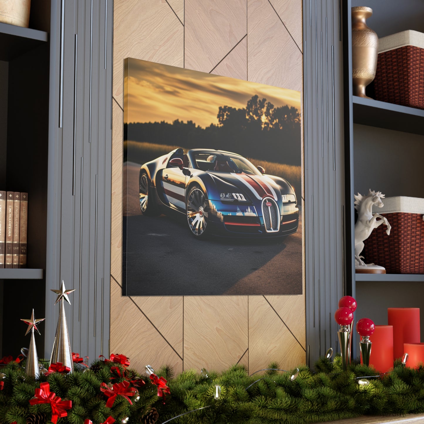 Canvas Gallery Wraps Bugatti Flag American 3
