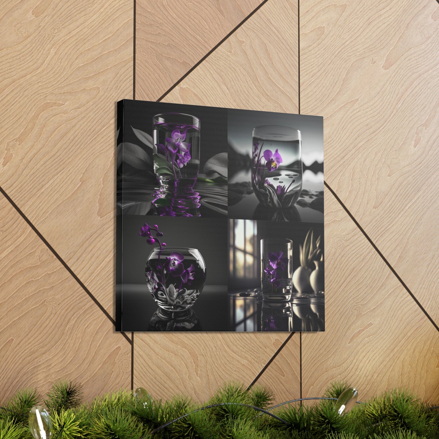 Canvas Gallery Wraps Purple Orchid Glass vase 5