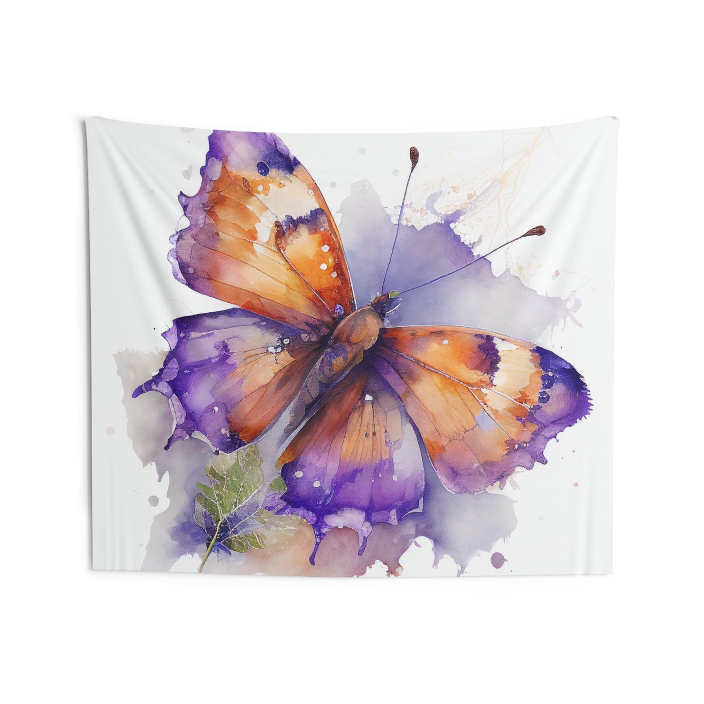 Indoor Wall Tapestries MerlinRose Watercolor Butterfly 2