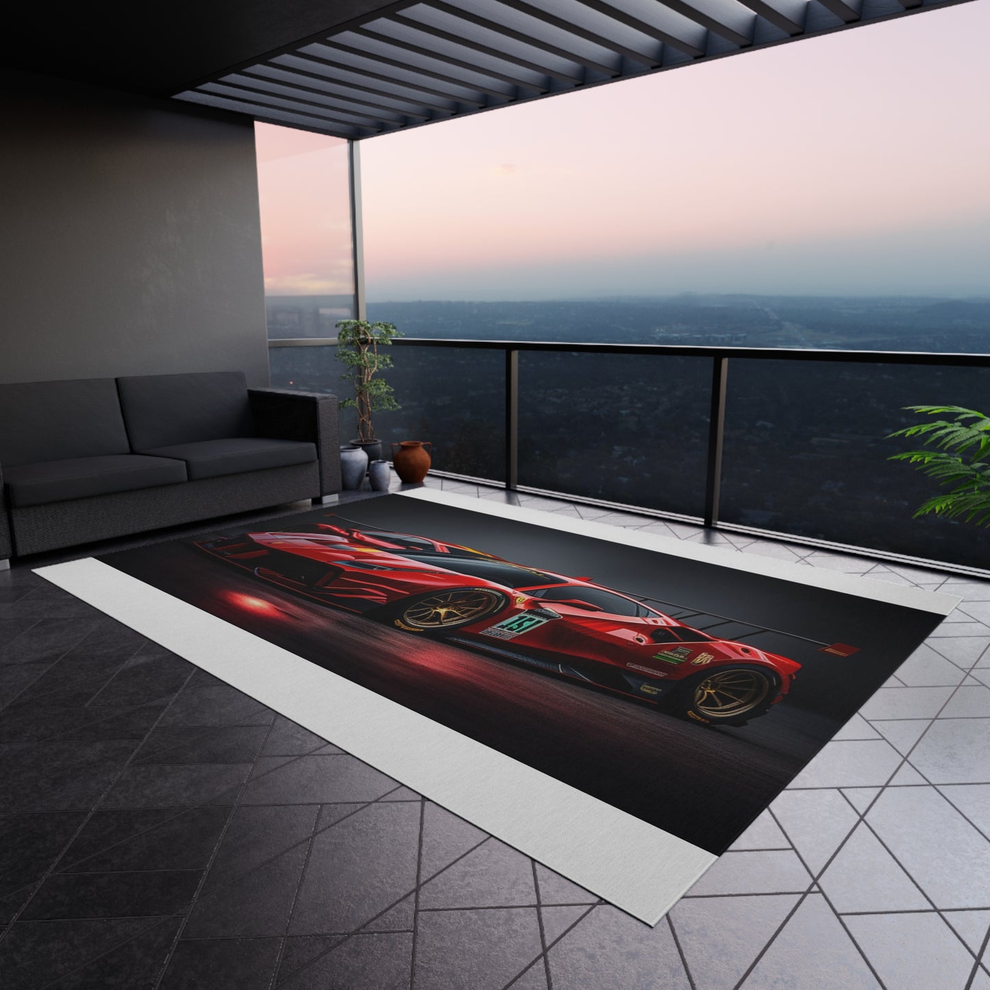 Outdoor Rug Ferrari Red 2