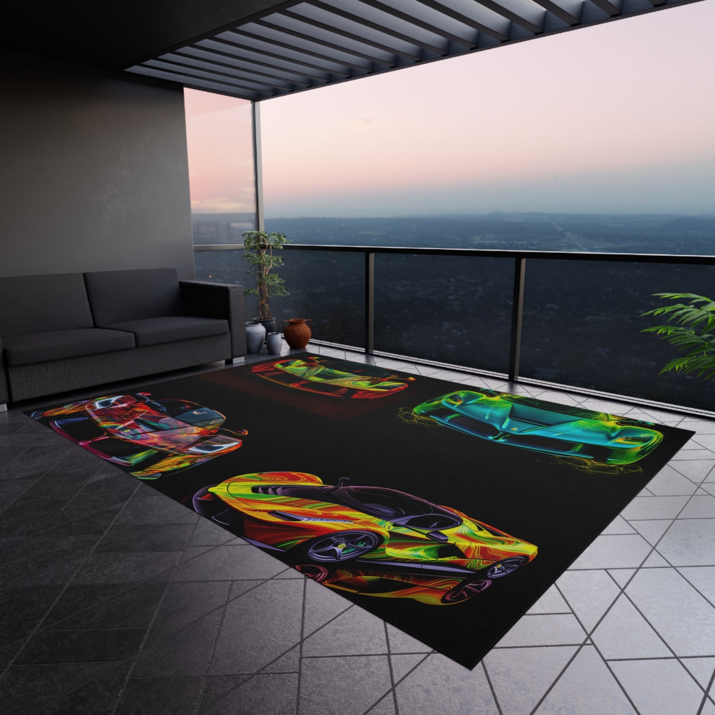 Outdoor Rug Ferrari Neon 5