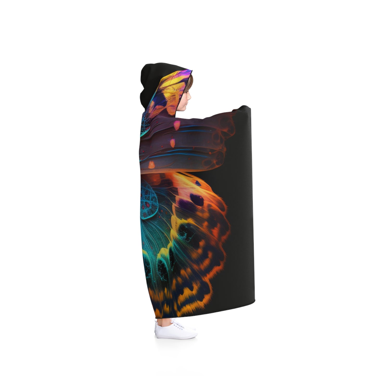 Hooded Blanket Raw Hyper Color Butterfly 4