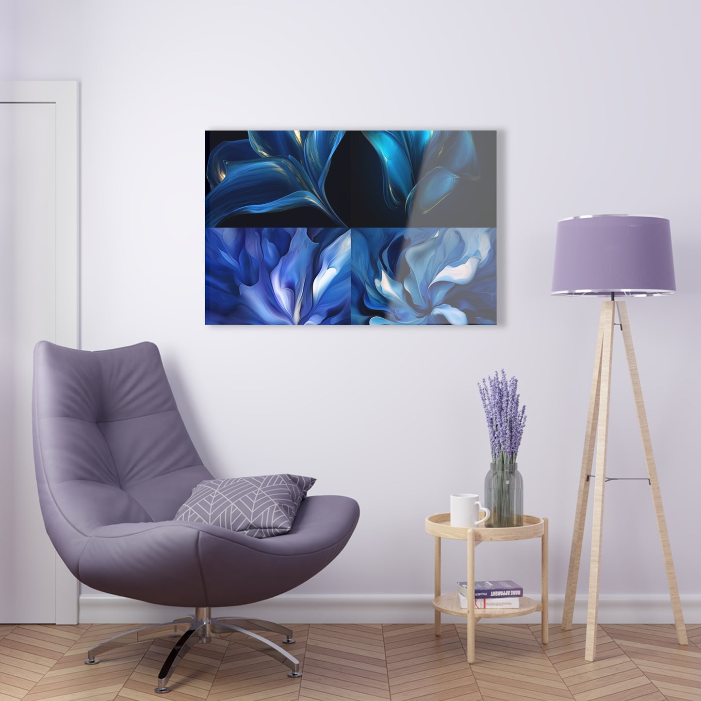 Acrylic Prints Abstract Blue Tulip 5