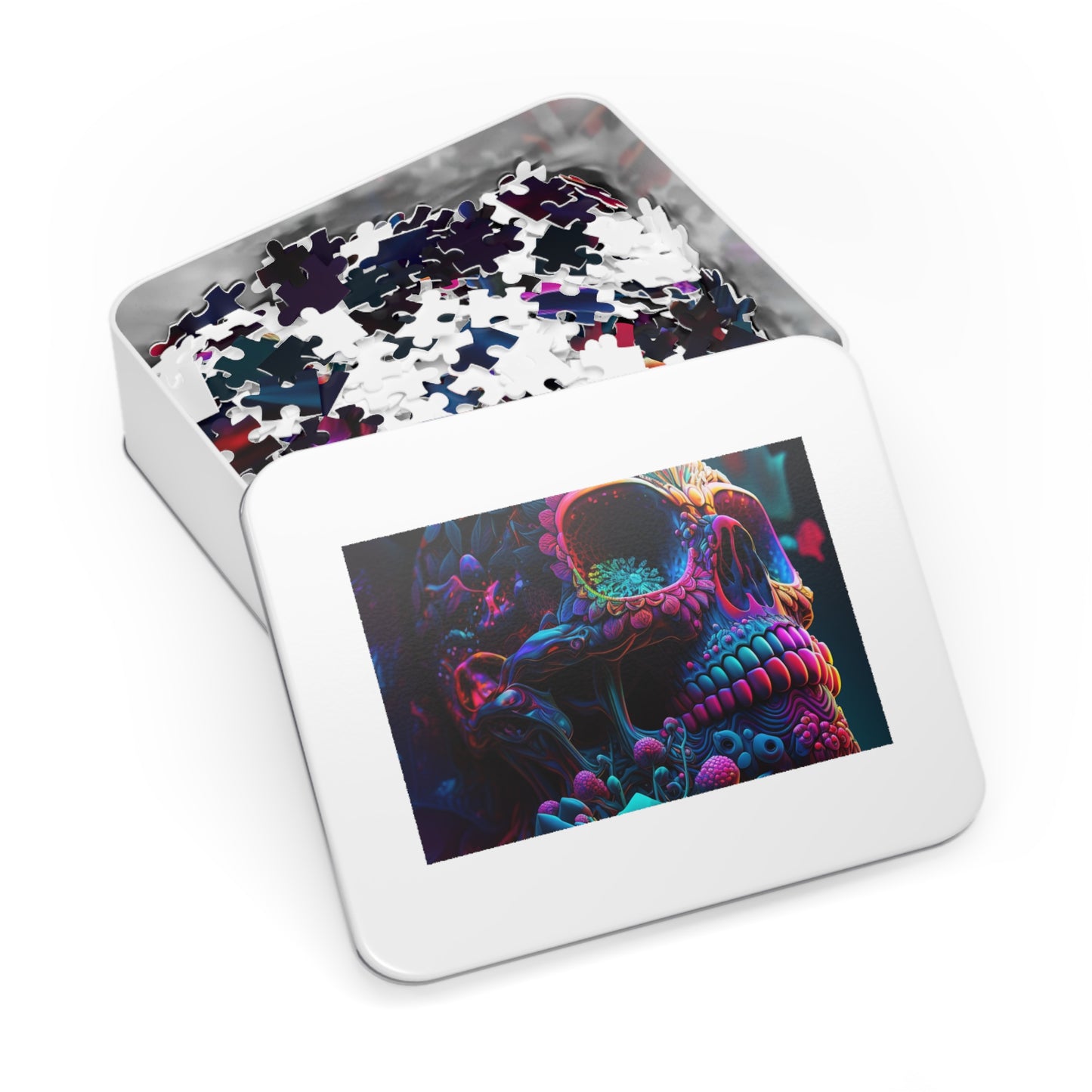 Jigsaw Puzzle (30, 110, 252, 500,1000-Piece) Florescent Skull Death 3