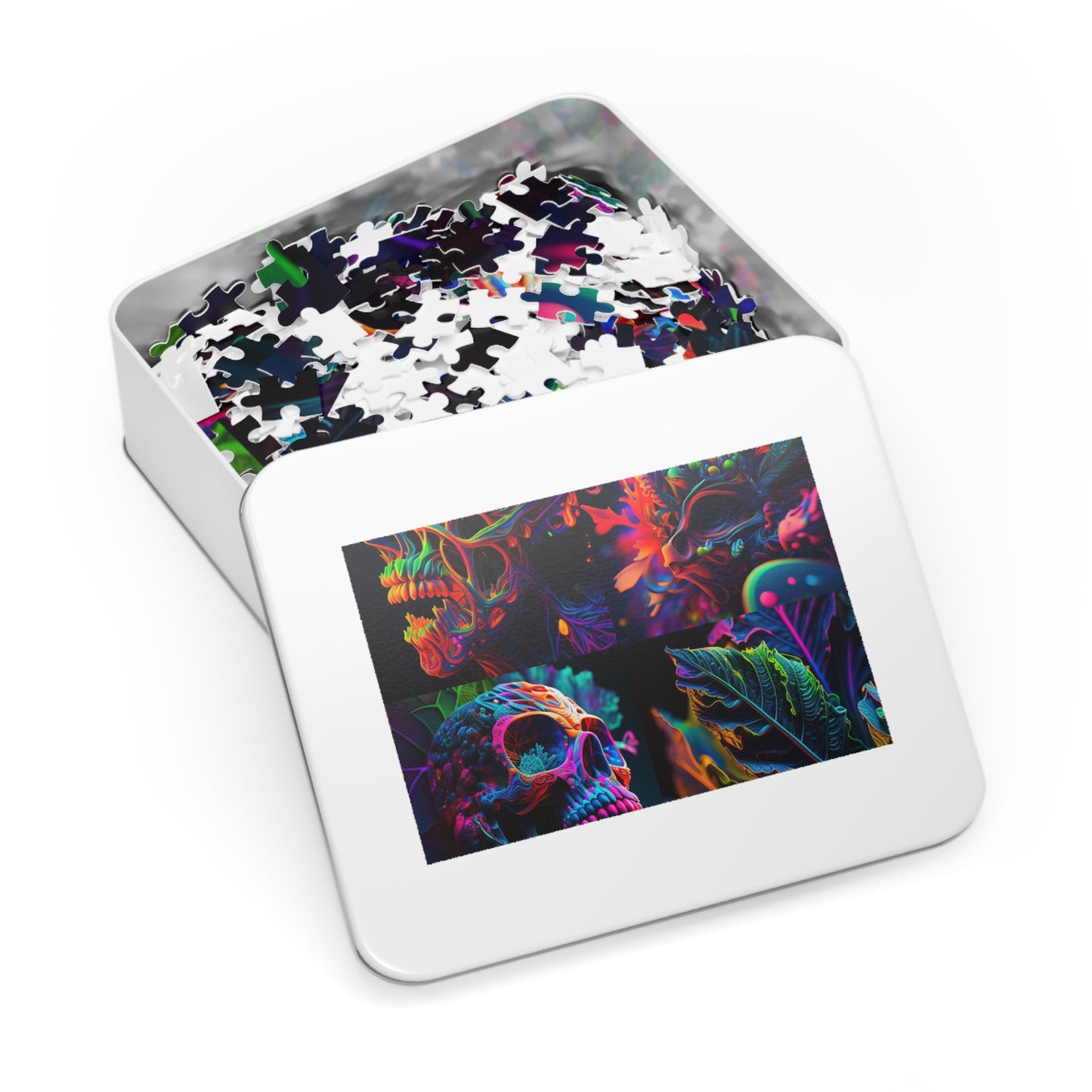 Jigsaw Puzzle (30, 110, 252, 500,1000-Piece) Florescent Skull Death 5