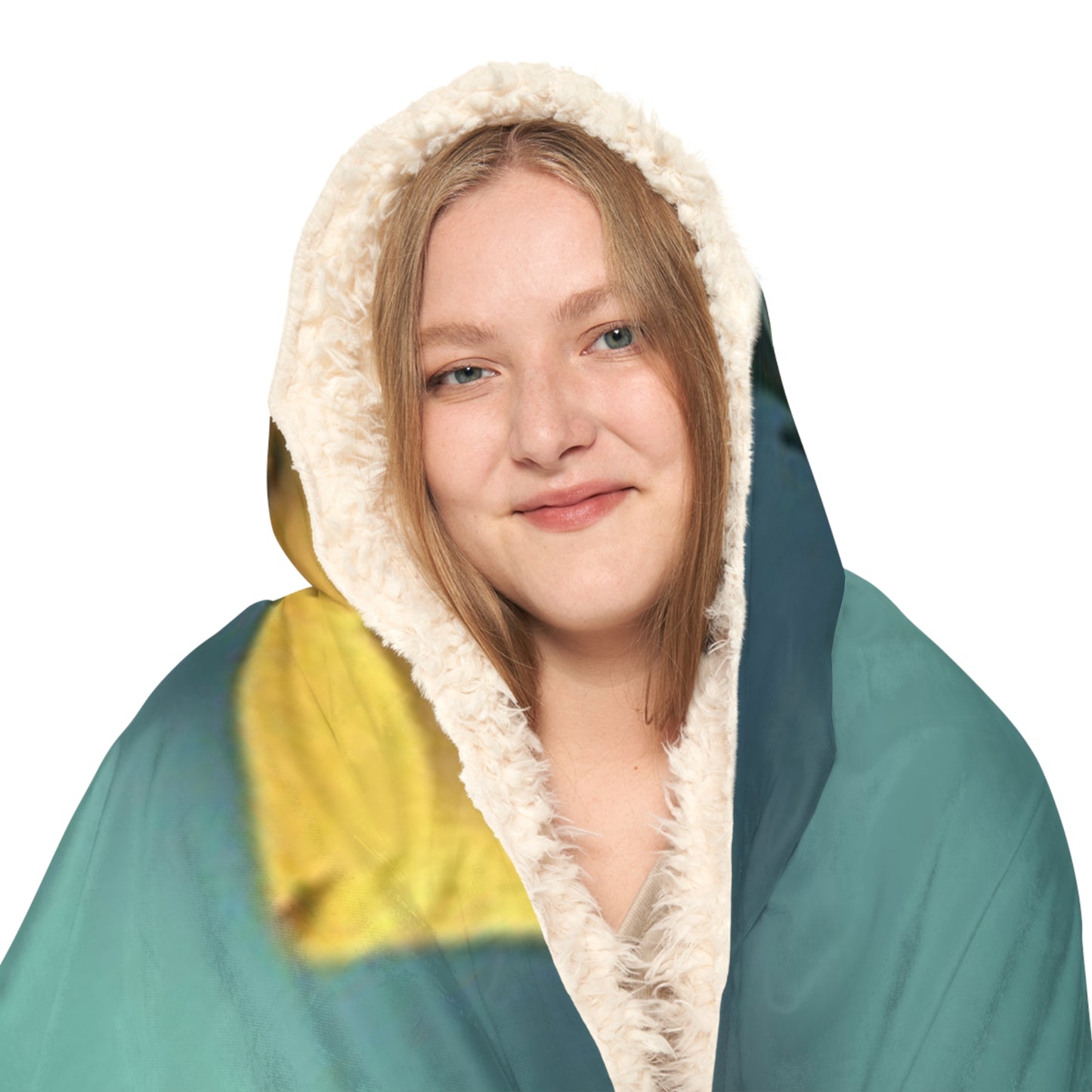 Snuggle Hooded Blanket Yellow Gladiolus glass 4