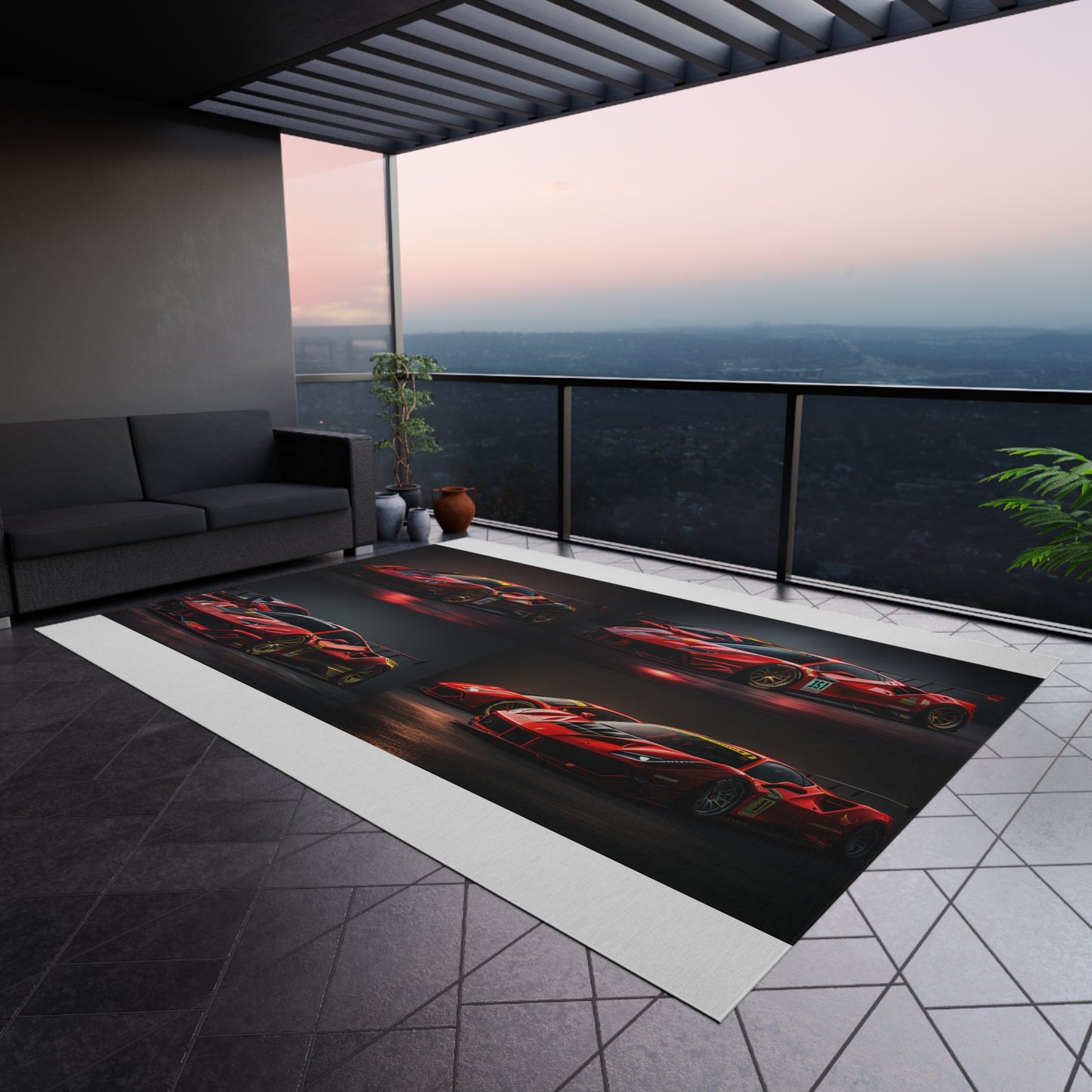 Outdoor Rug Ferrari Red 5