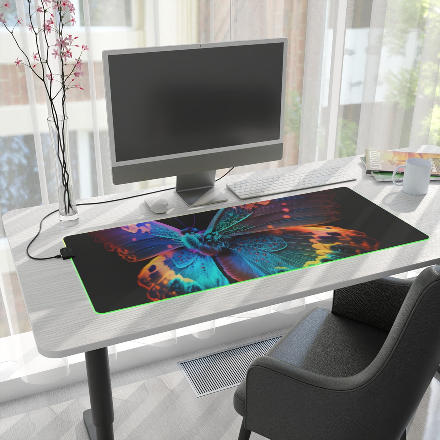 LED Gaming Mouse Pad Raw Hyper Color Butterfly 4
