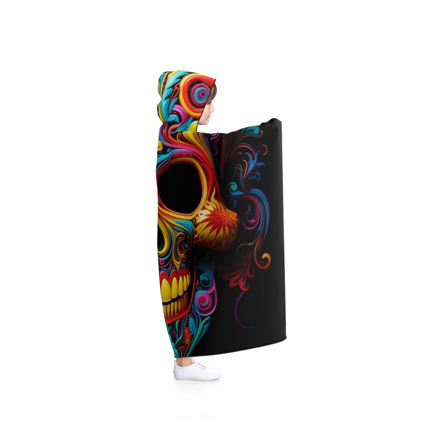 Hooded Blanket Macro Skull Color 1