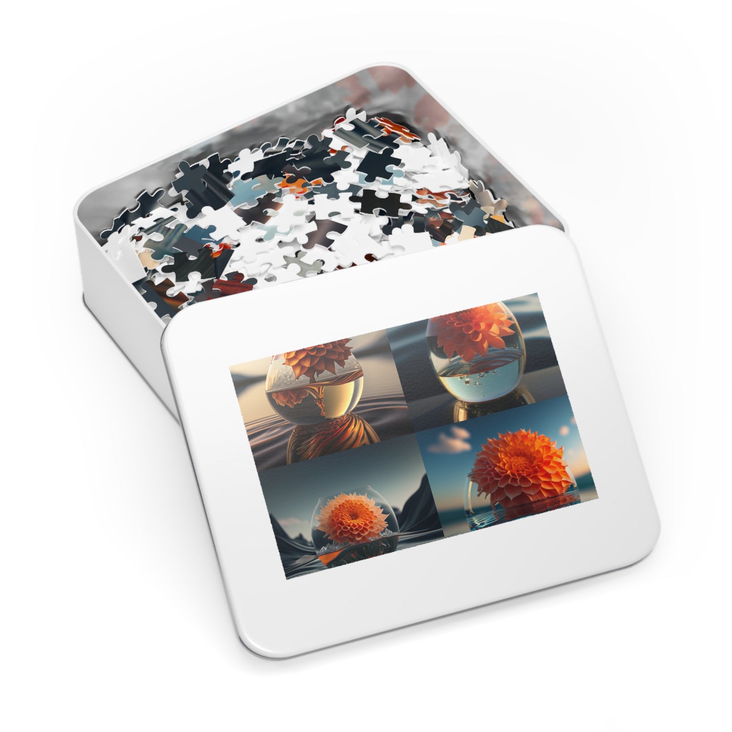 Jigsaw Puzzle (30, 110, 252, 500,1000-Piece) Dahlia Orange 5