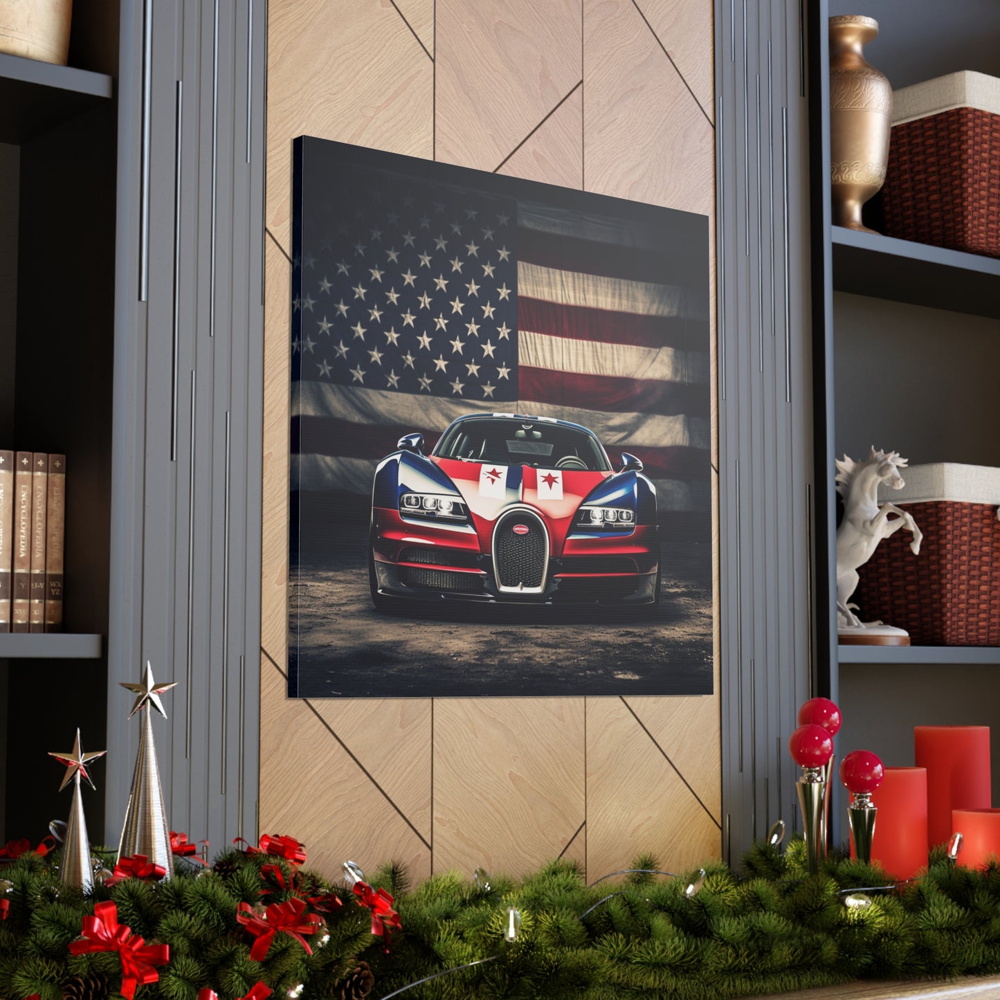 Canvas Gallery Wraps Bugatti American Flag 3