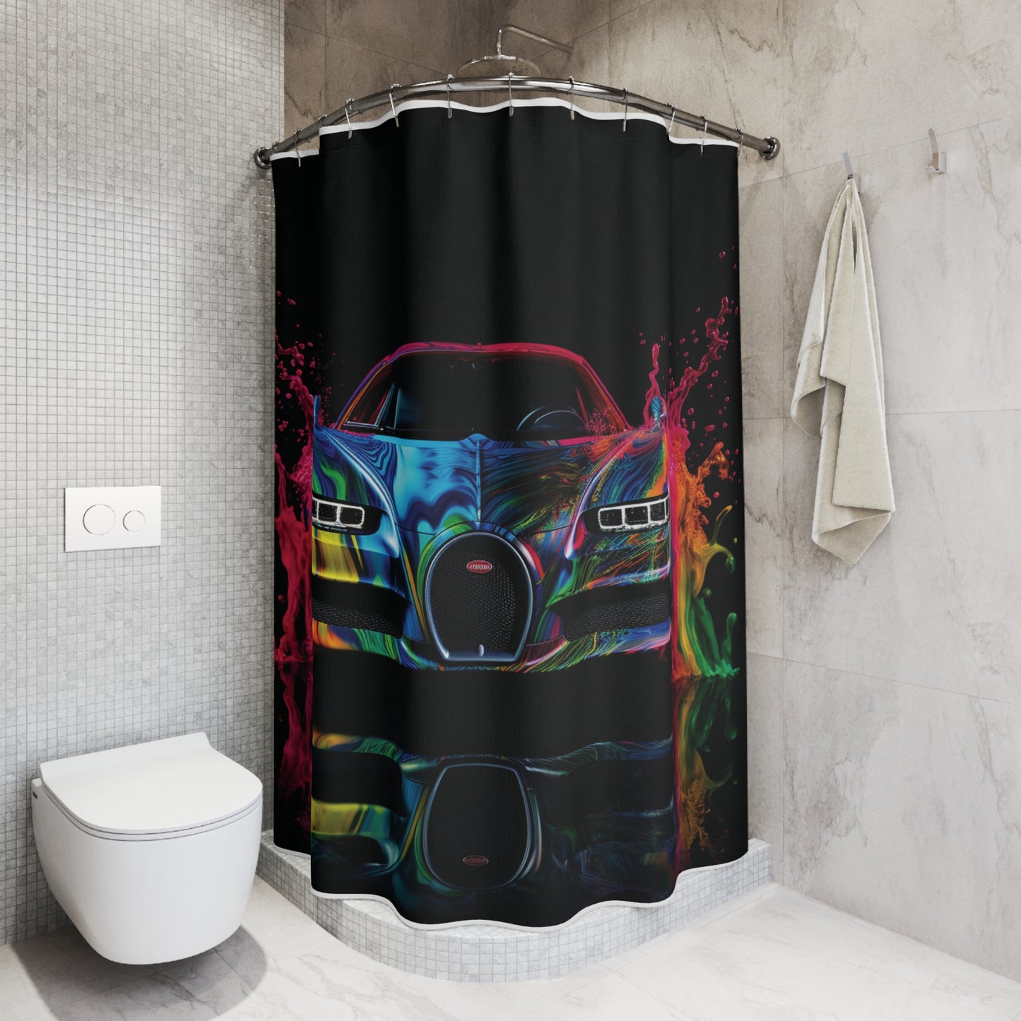 Polyester Shower Curtain Bugatti Water 4