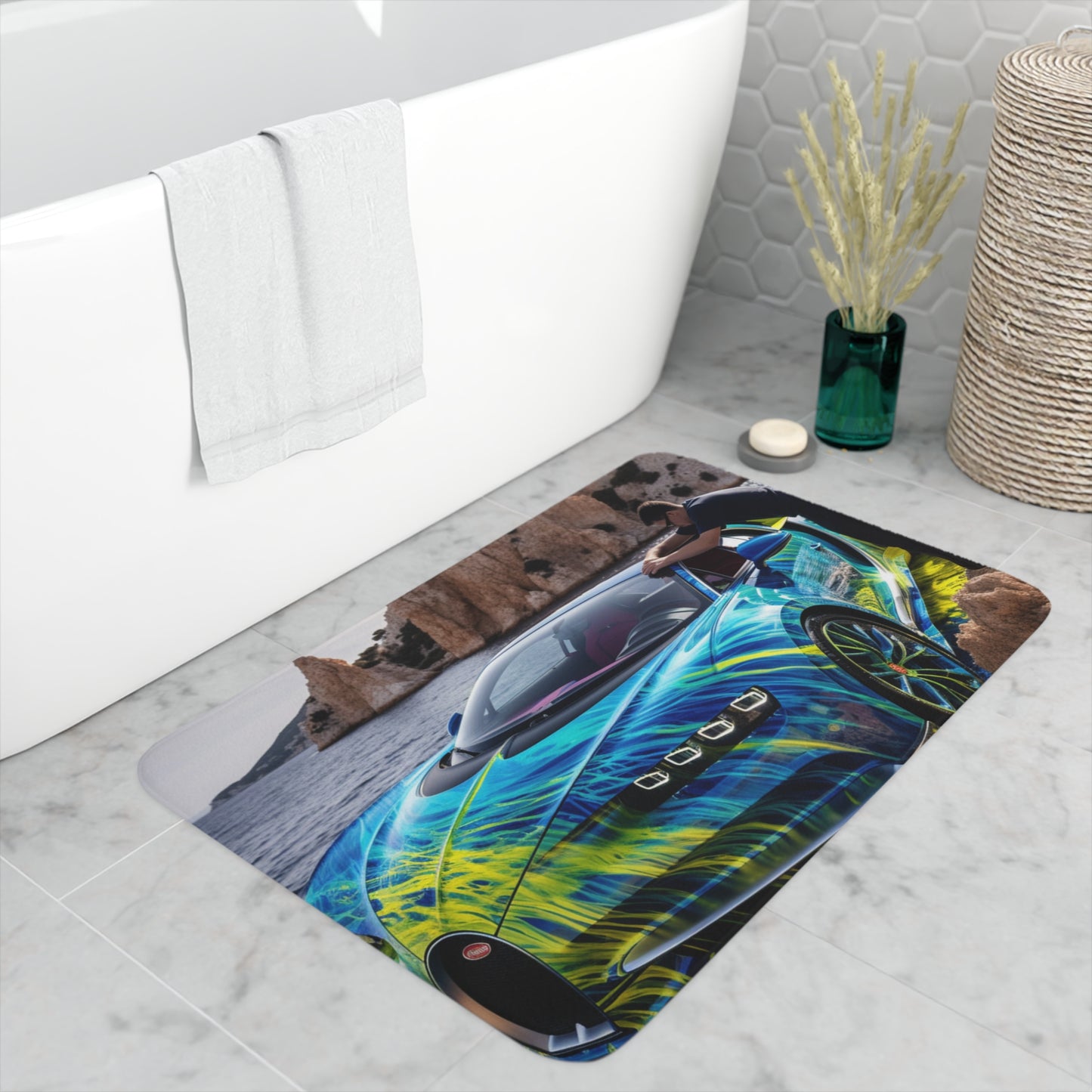Memory Foam Bath Mat Bugatti Water 1