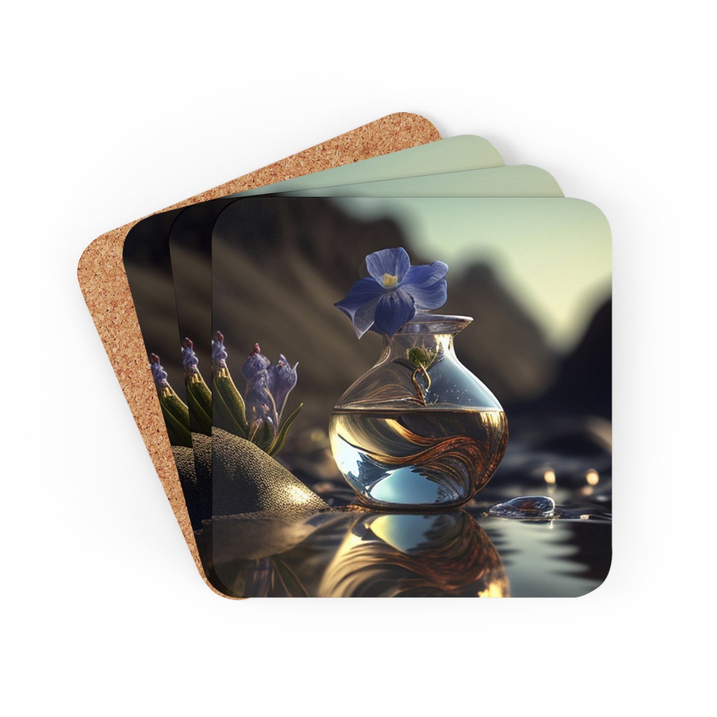Corkwood Coaster Set The Bluebell 1
