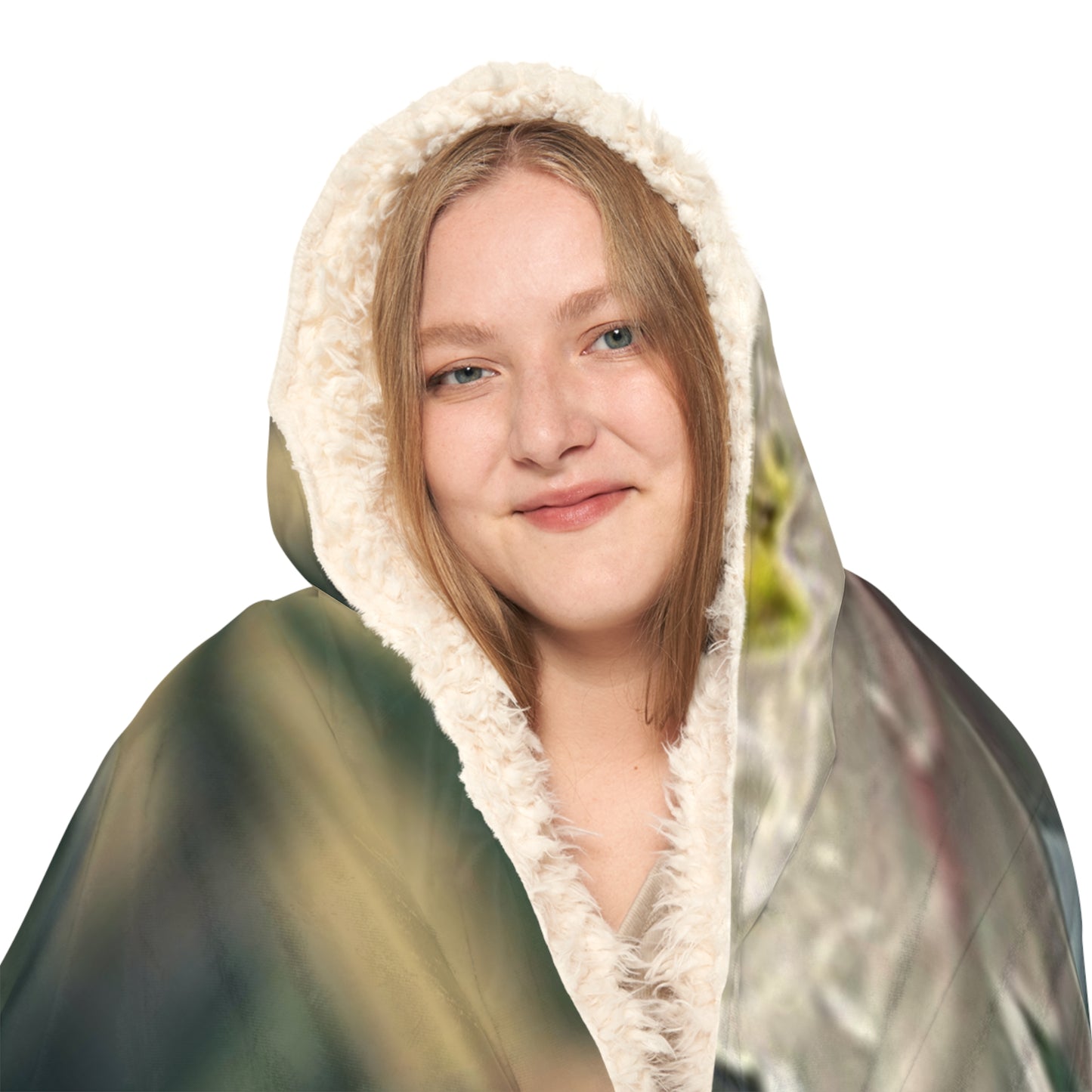 Snuggle Hooded Blanket White Peony glass vase 2