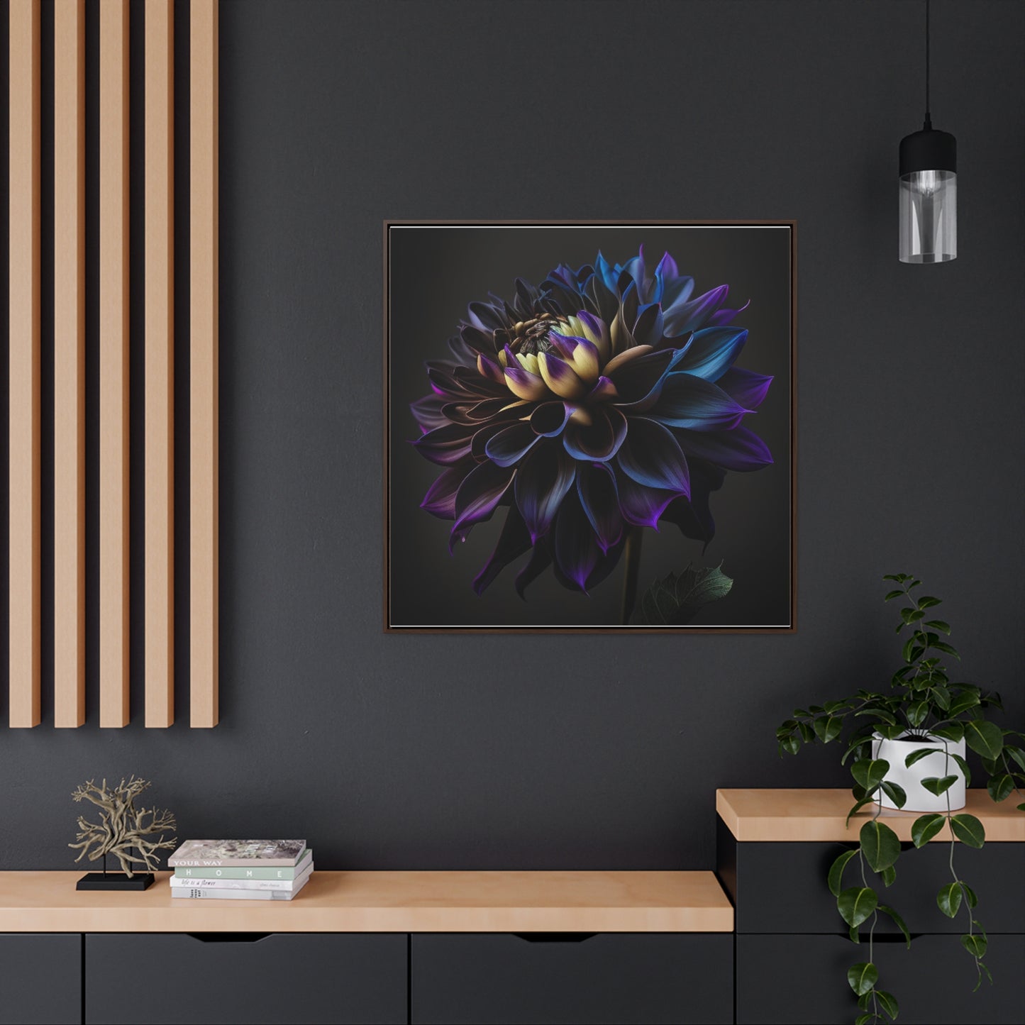 Gallery Canvas Wraps, Square Frame Dahlia Purple 1
