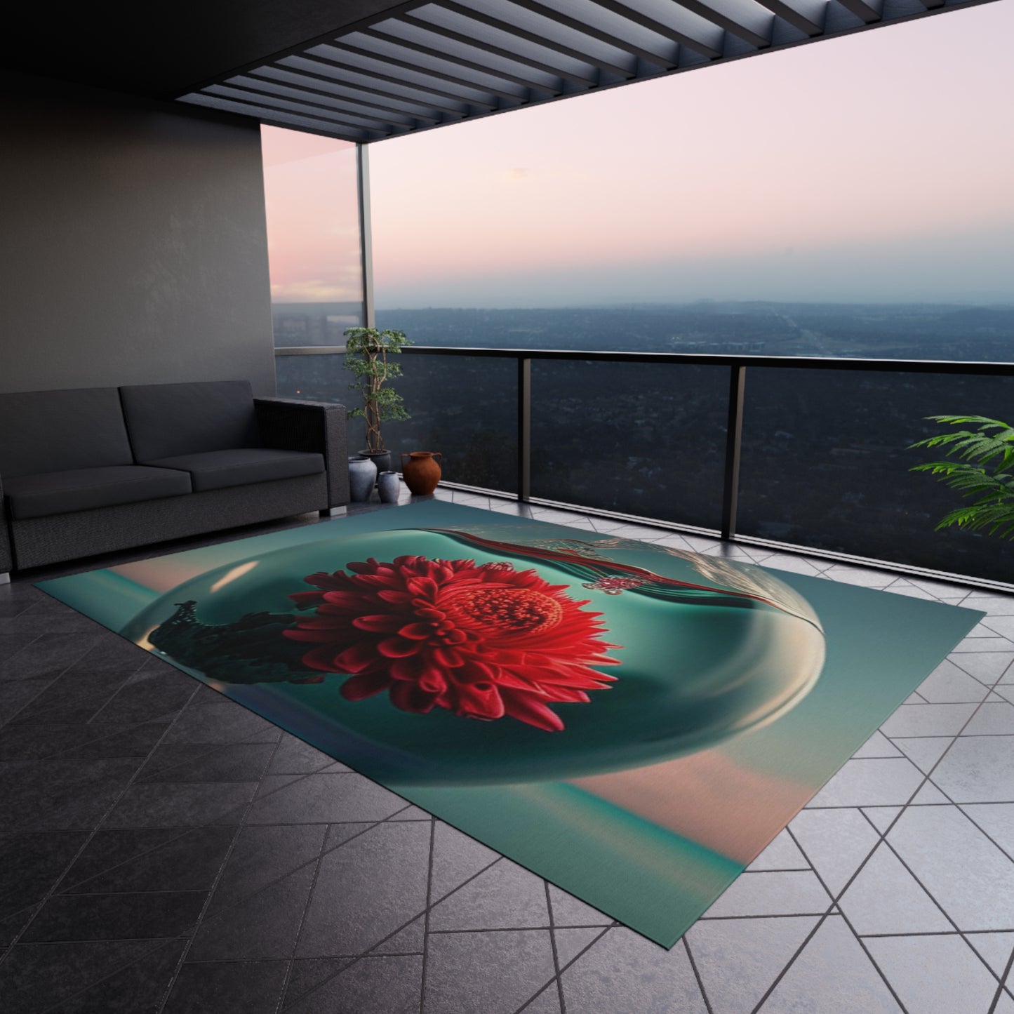 Outdoor Rug Chrysanthemum 4