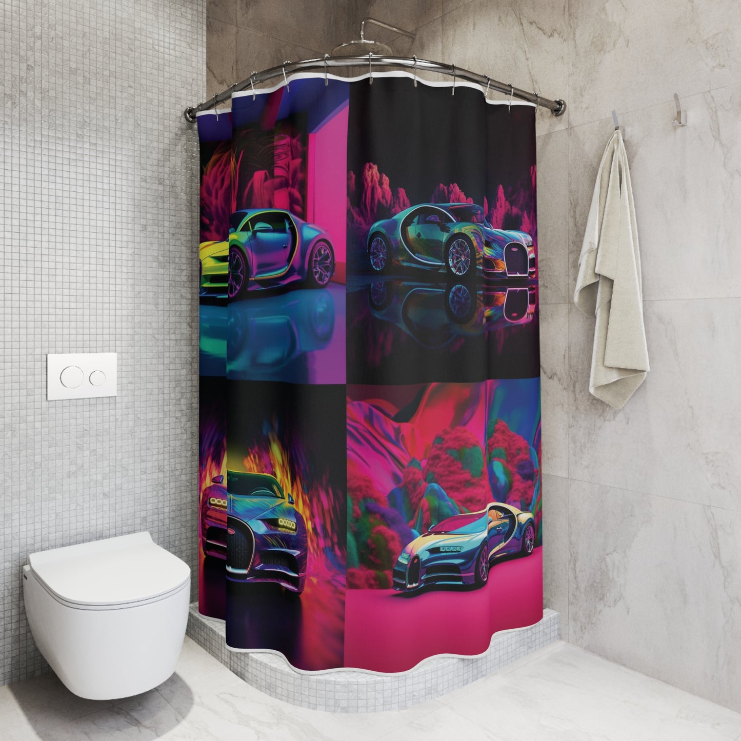 Polyester Shower Curtain Florescent Bugatti Flair 5