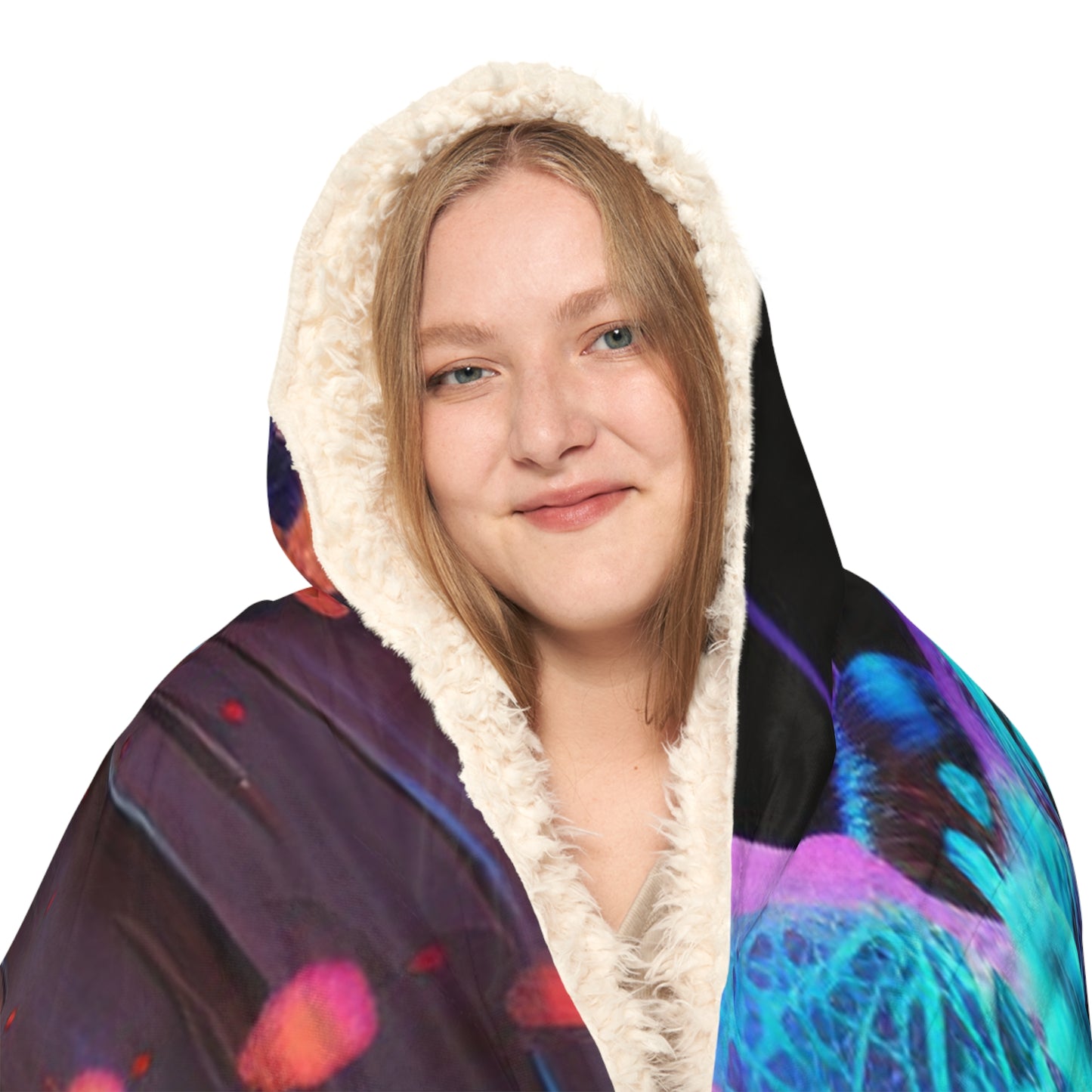 Snuggle Hooded Blanket Raw Hyper Color Butterfly 4