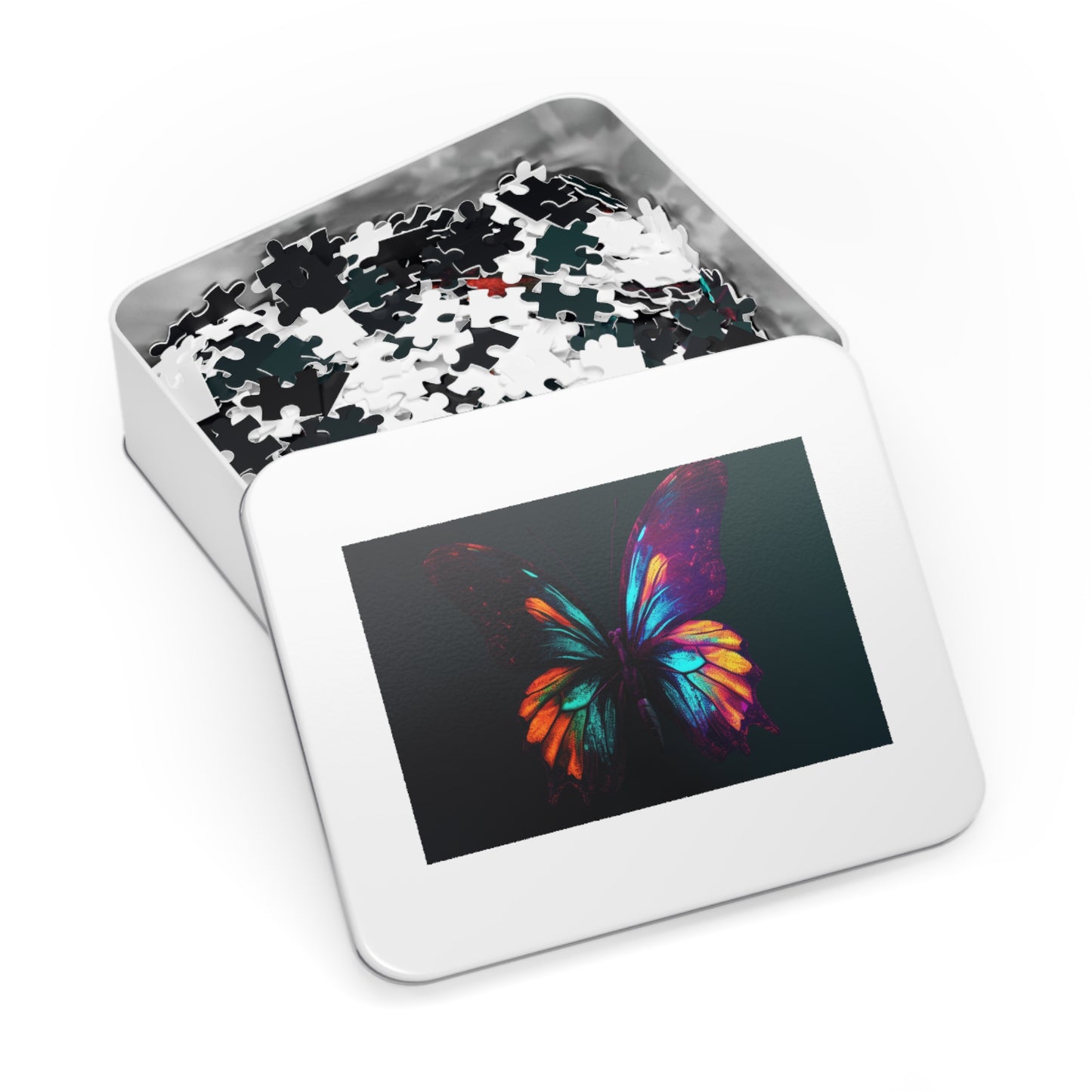 Jigsaw Puzzle (30, 110, 252, 500,1000-Piece) Hyper Colorful Butterfly Macro 4