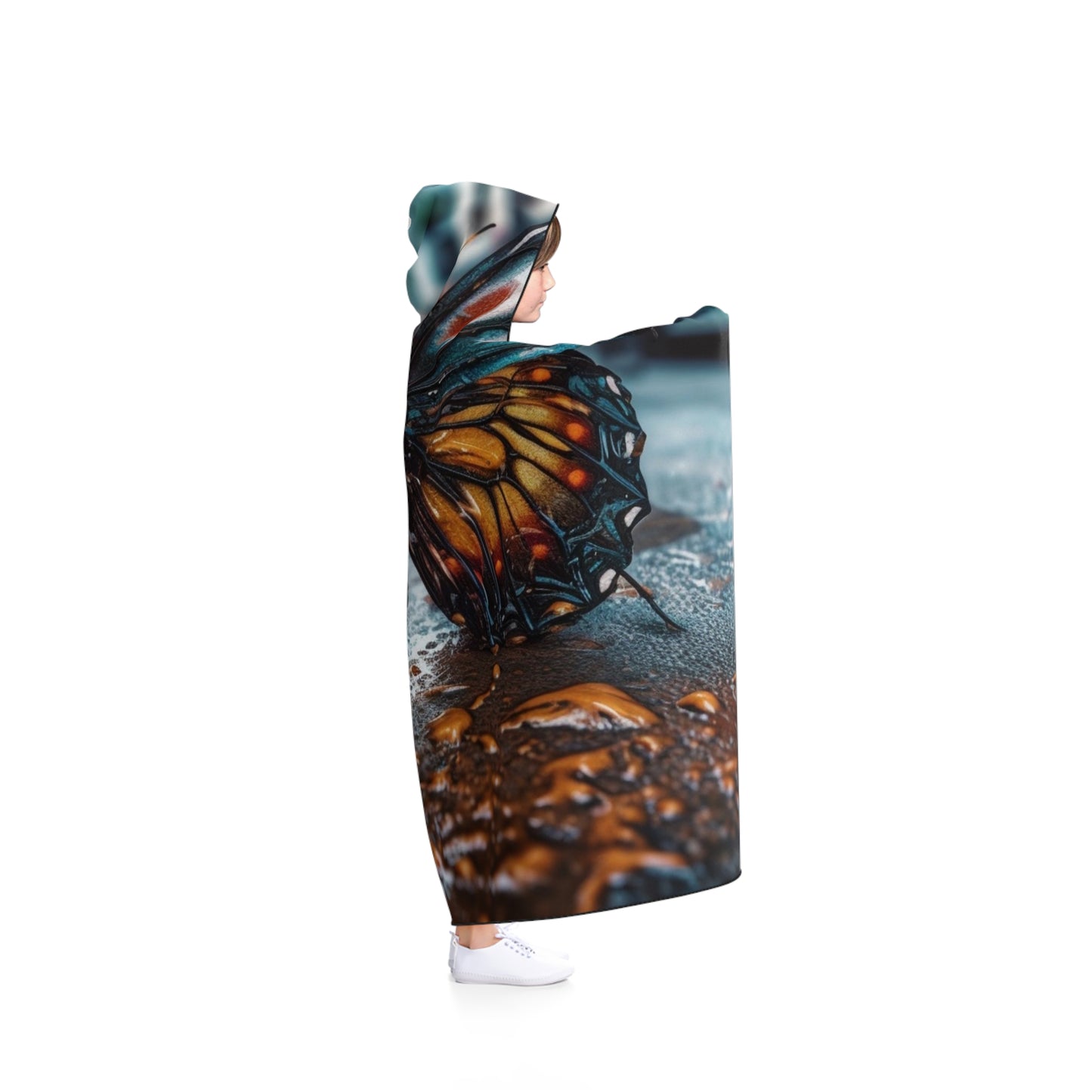 Hooded Blanket Water Butterfly Street 3