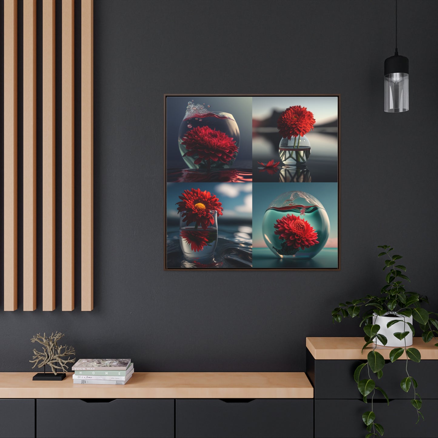 Gallery Canvas Wraps, Square Frame Chrysanthemum 5