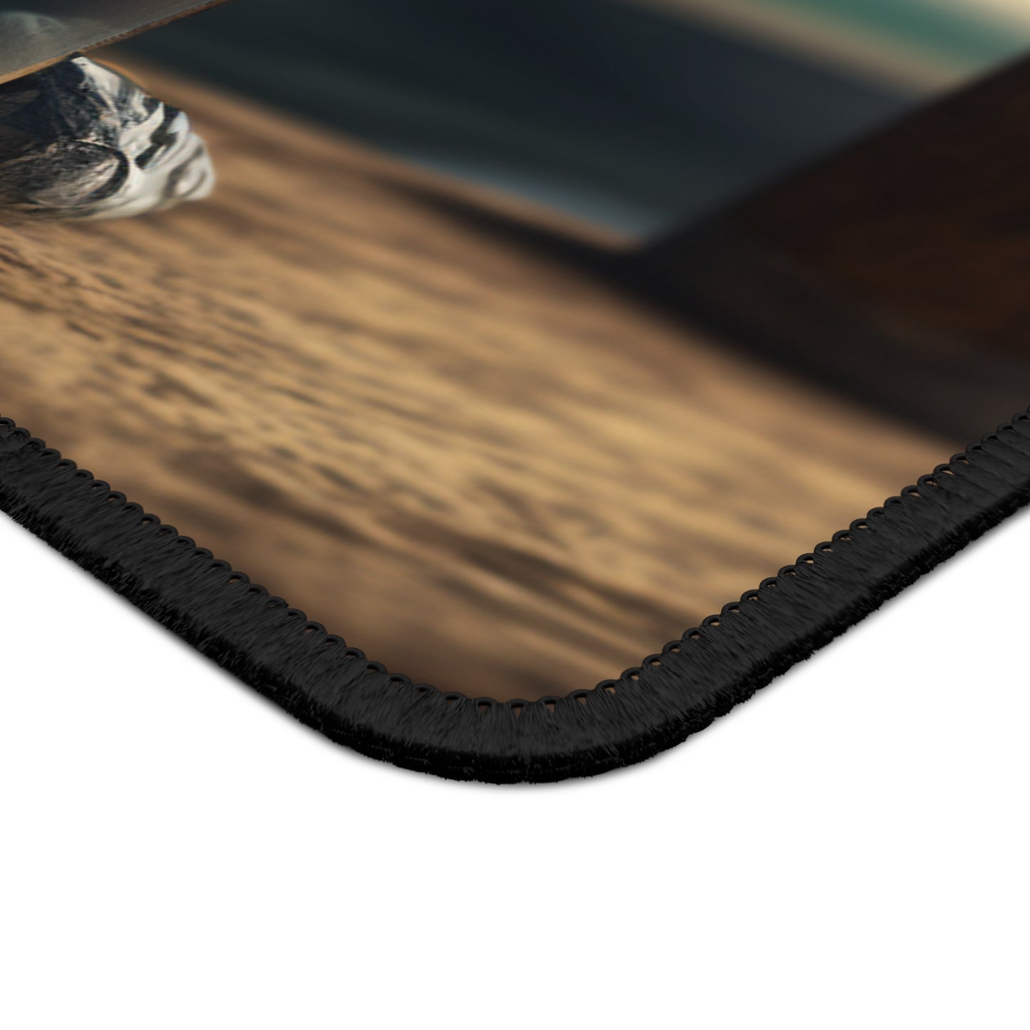 Gaming Mouse Pad Yellow Hibiscus Wood 4