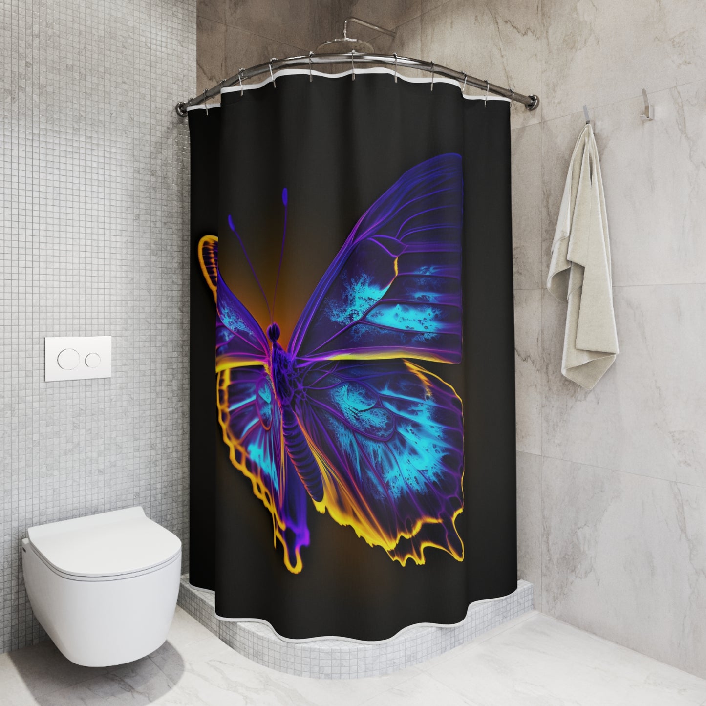 Polyester Shower Curtain Thermal Butterfly 4