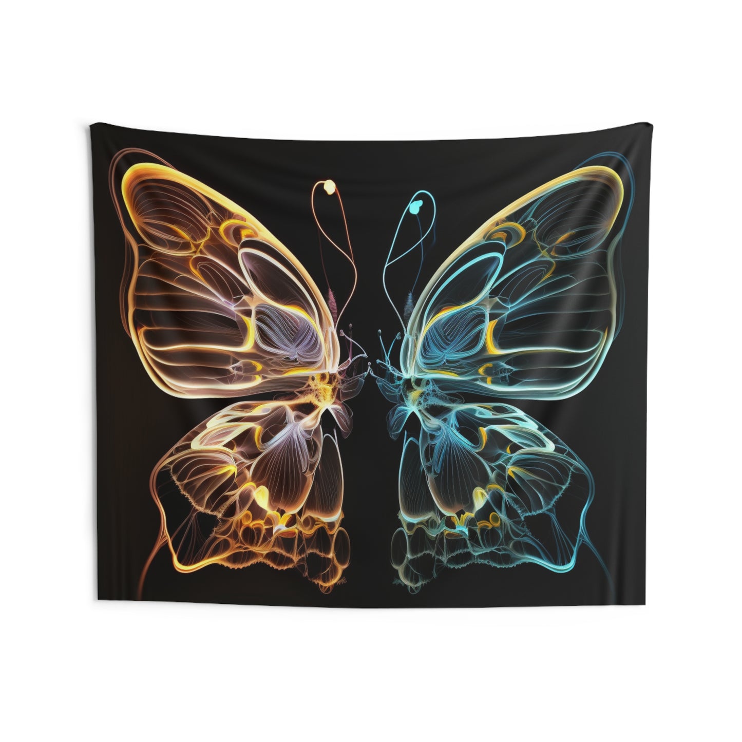 Indoor Wall Tapestries Neon Glo Butterfly 3