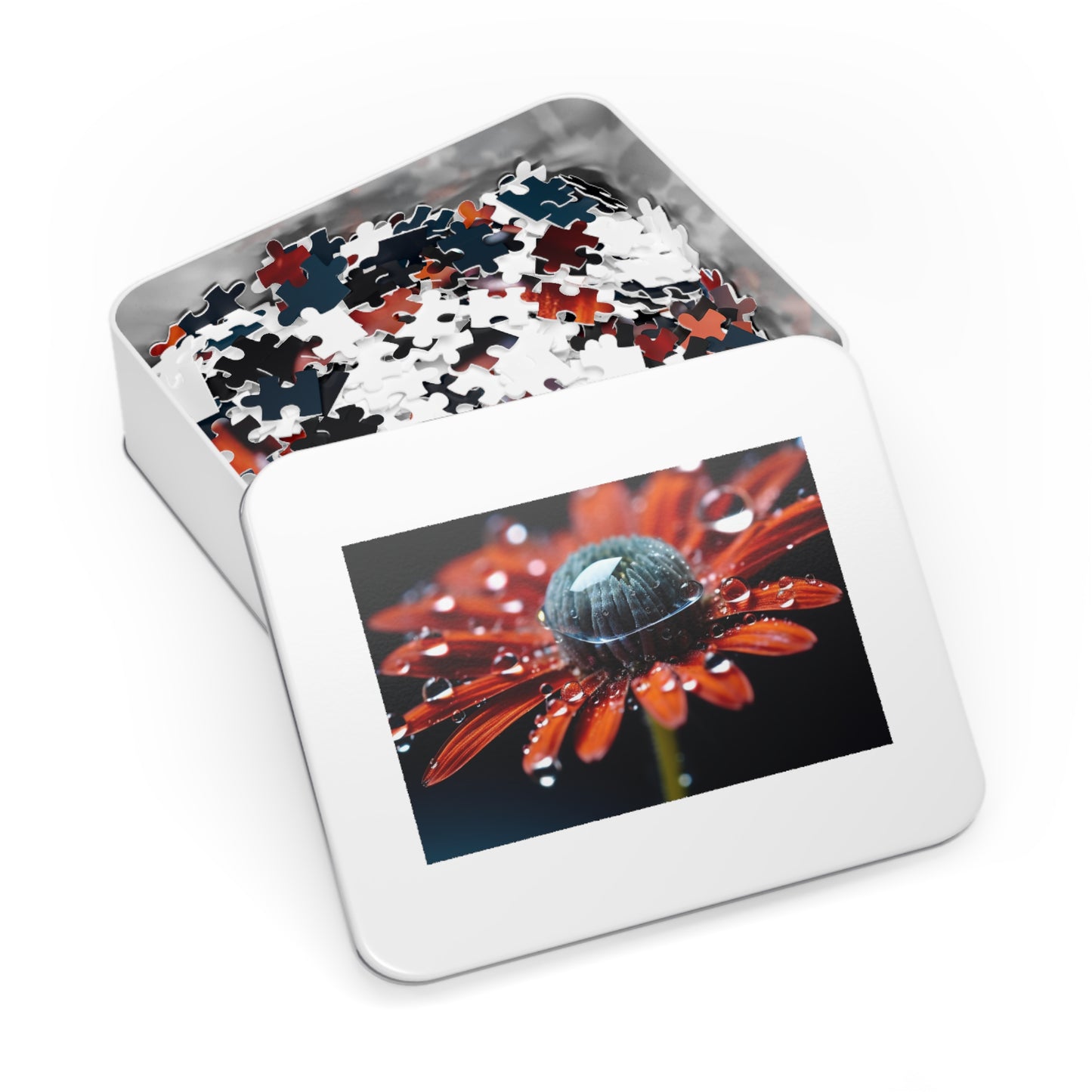 Jigsaw Puzzle (30, 110, 252, 500,1000-Piece) Water drop Macro Flower 1