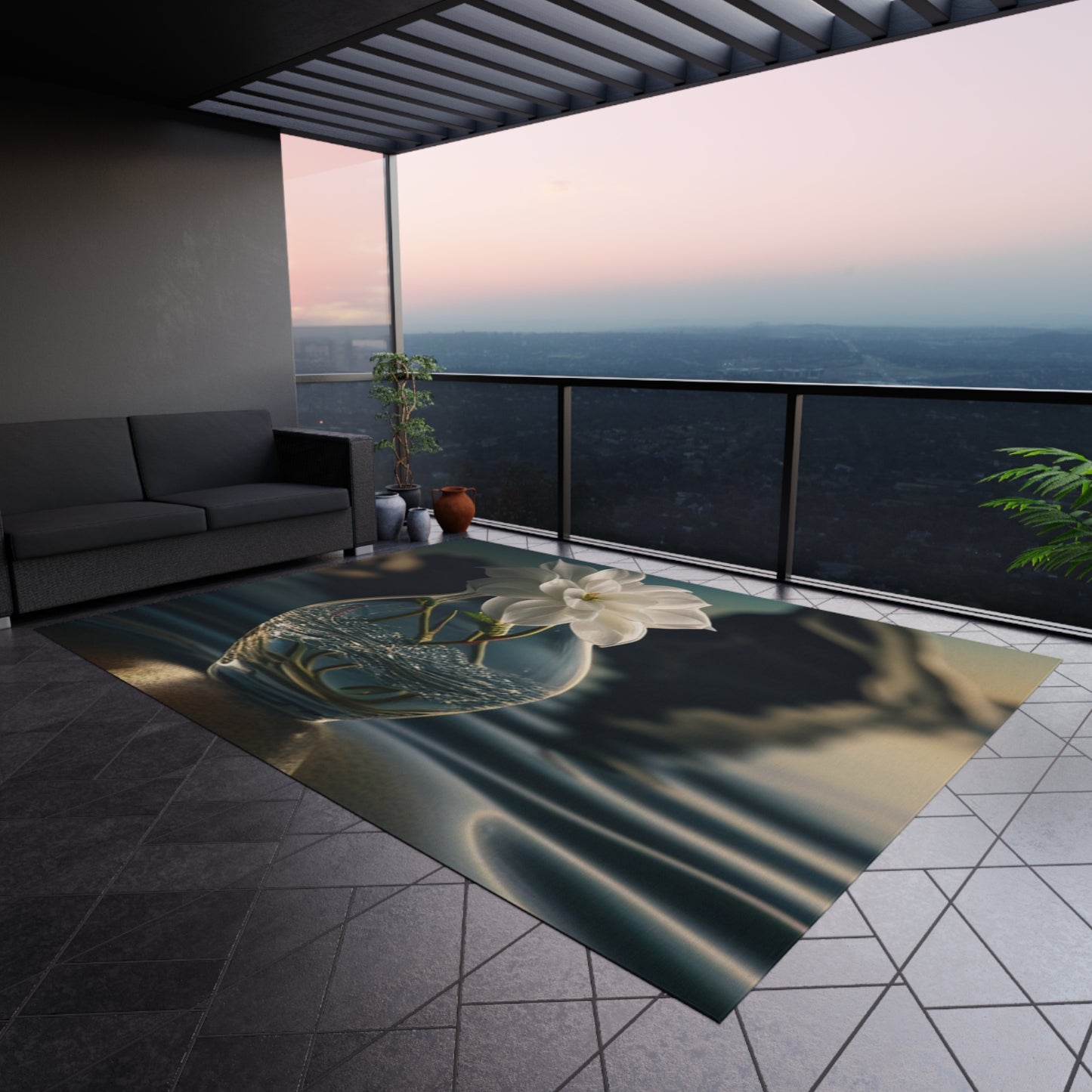 Outdoor Rug Jasmine glass vase 4