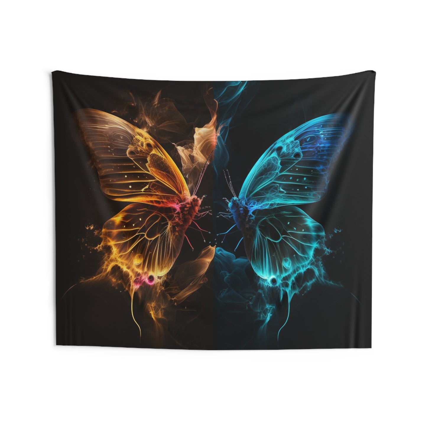Indoor Wall Tapestries Kiss Neon Butterfly 9