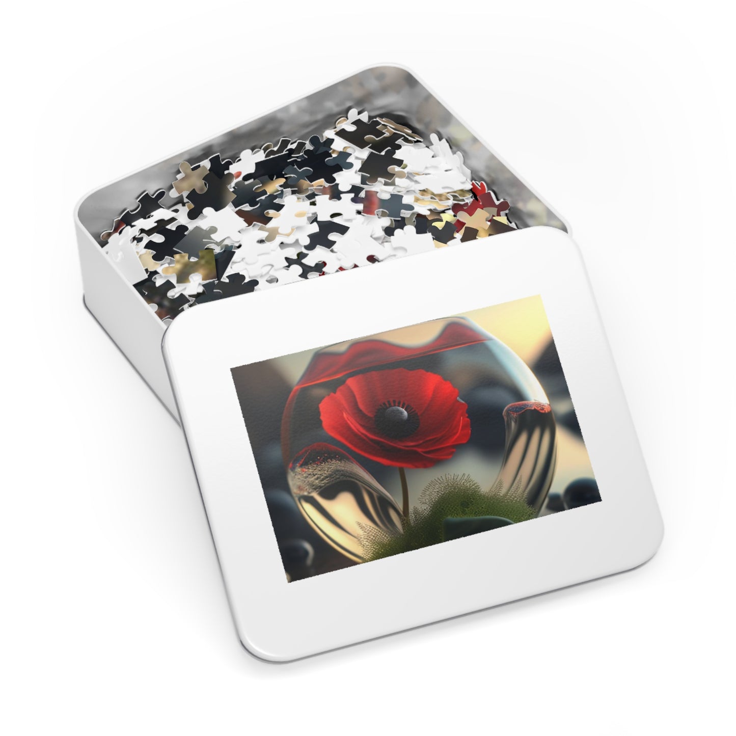 Jigsaw Puzzle (30, 110, 252, 500,1000-Piece) Red Anemone in a Vase 3