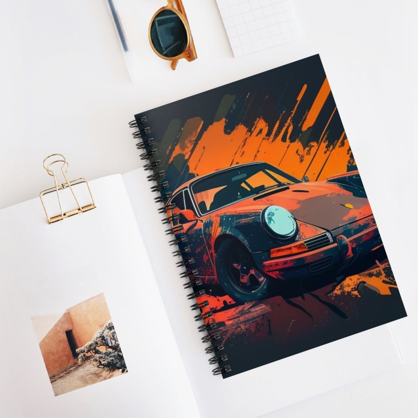 Spiral Notebook - Ruled Line Porsche Abstract 3