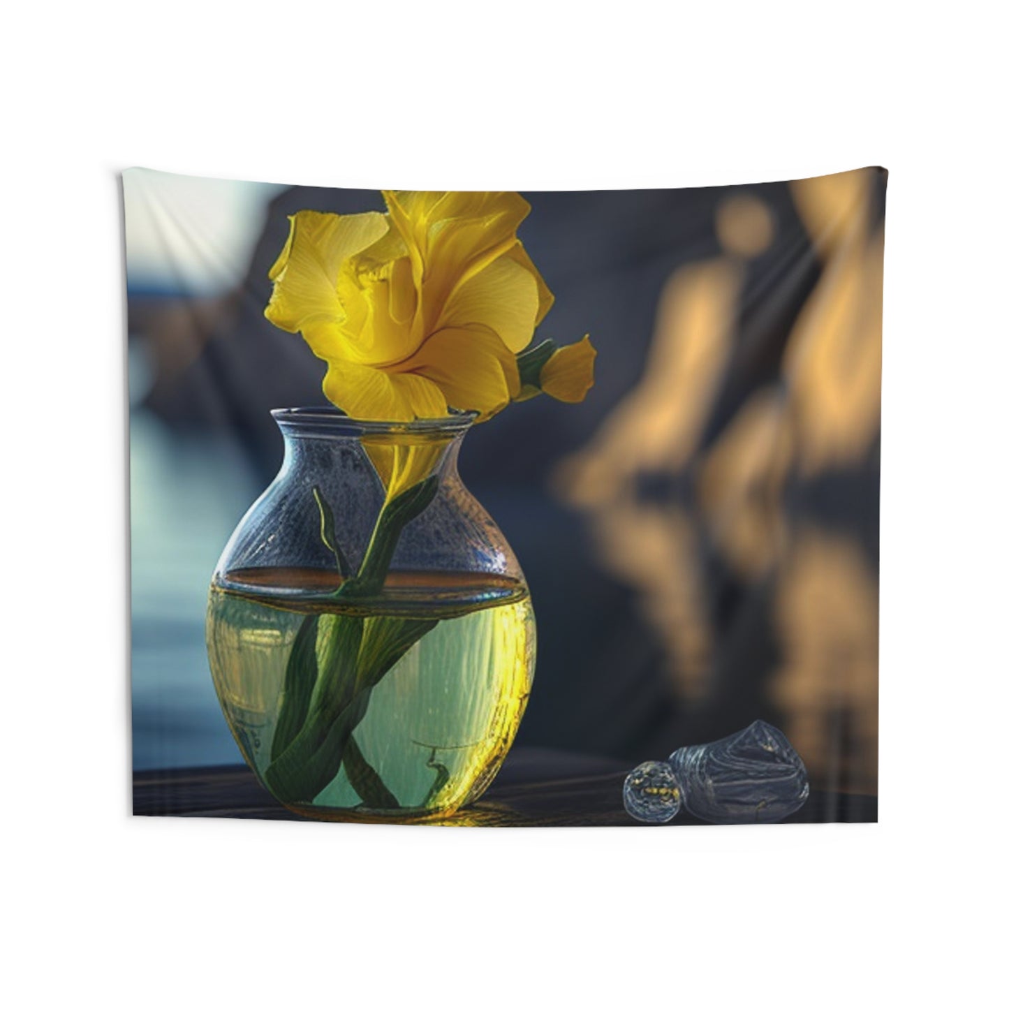 Indoor Wall Tapestries Yellow Gladiolus glass 3