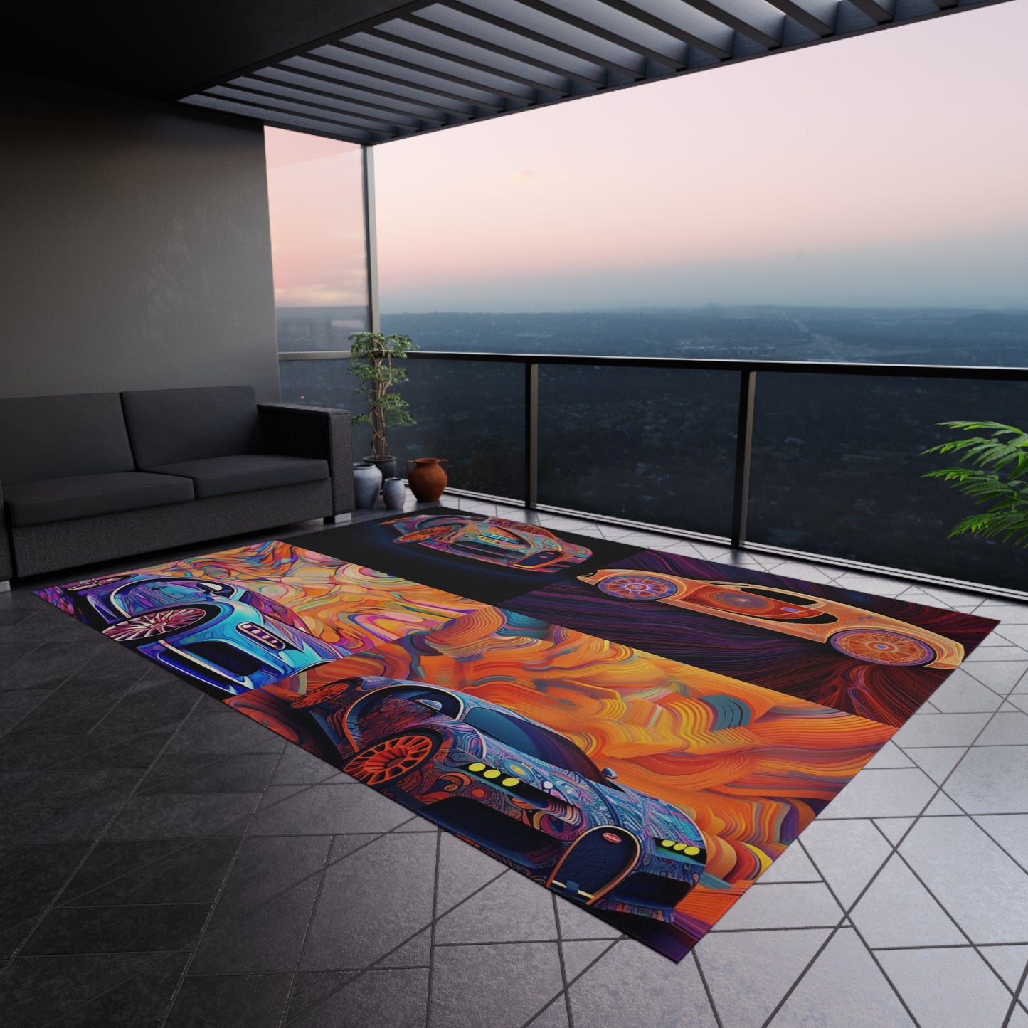 Outdoor Rug Bugatti Abstract Concept 5