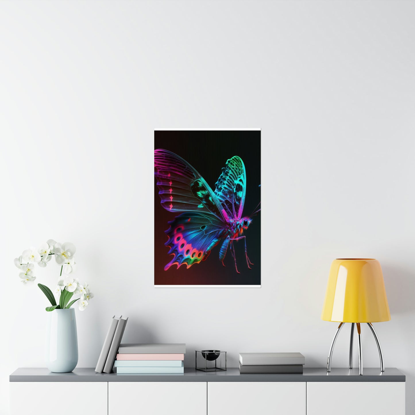 Premium Matte Vertical Posters Raw Hyper Color Butterfly 1