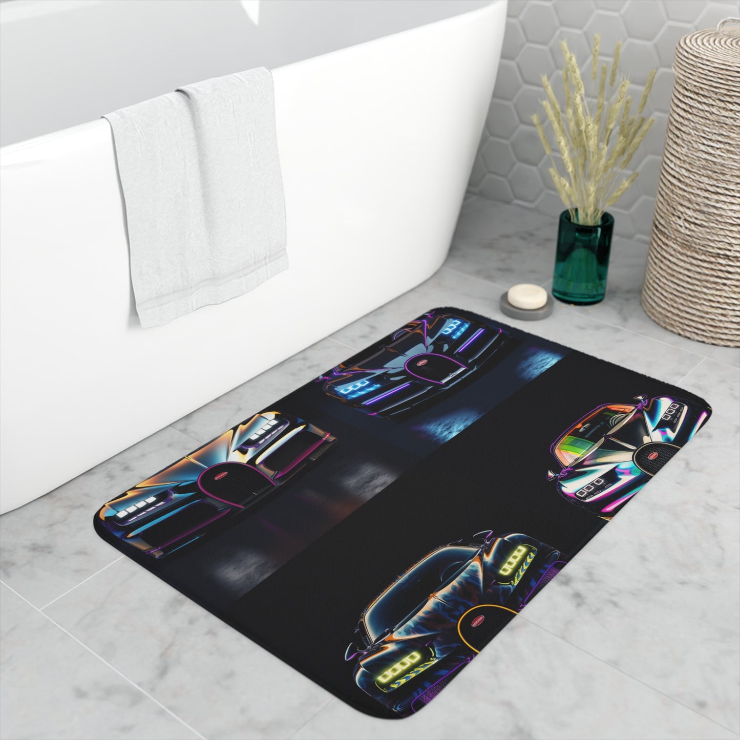 Memory Foam Bath Mat Hyper Bugatti Chiron 5