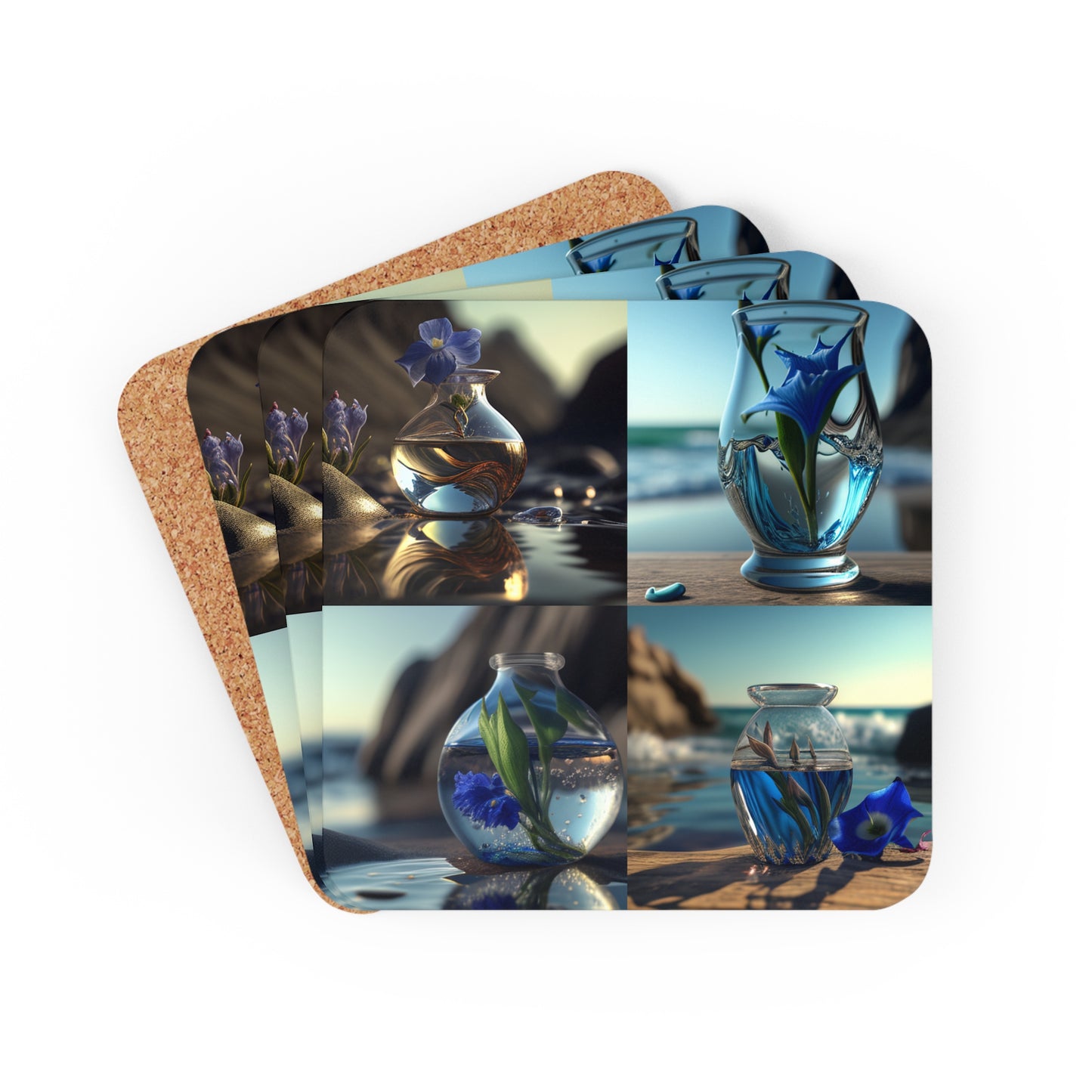Corkwood Coaster Set The Bluebell 5